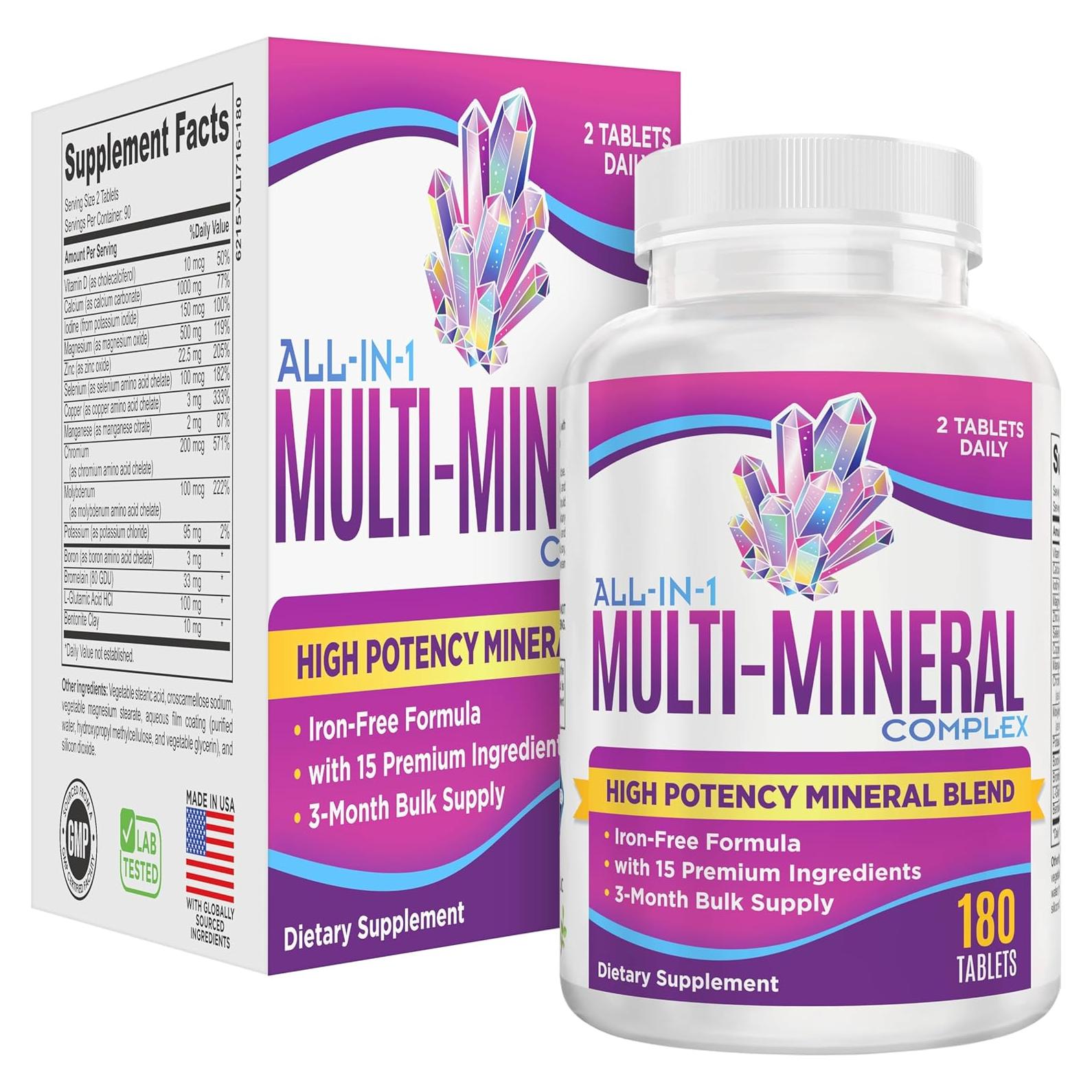 Suplemento Multimineral Sin Hierro Elevate 180 Tabletas 3 Meses