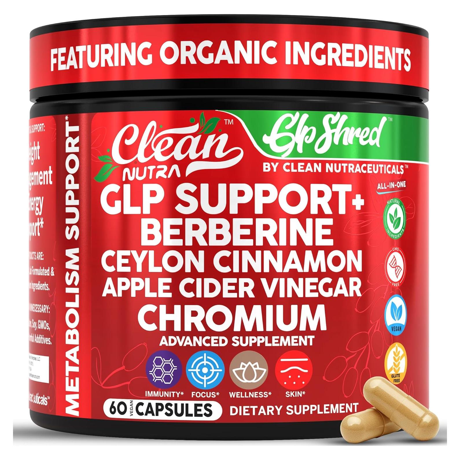 Suplemento Metabólico Clean Nutra Berberina 1500mg 60 Cápsulas