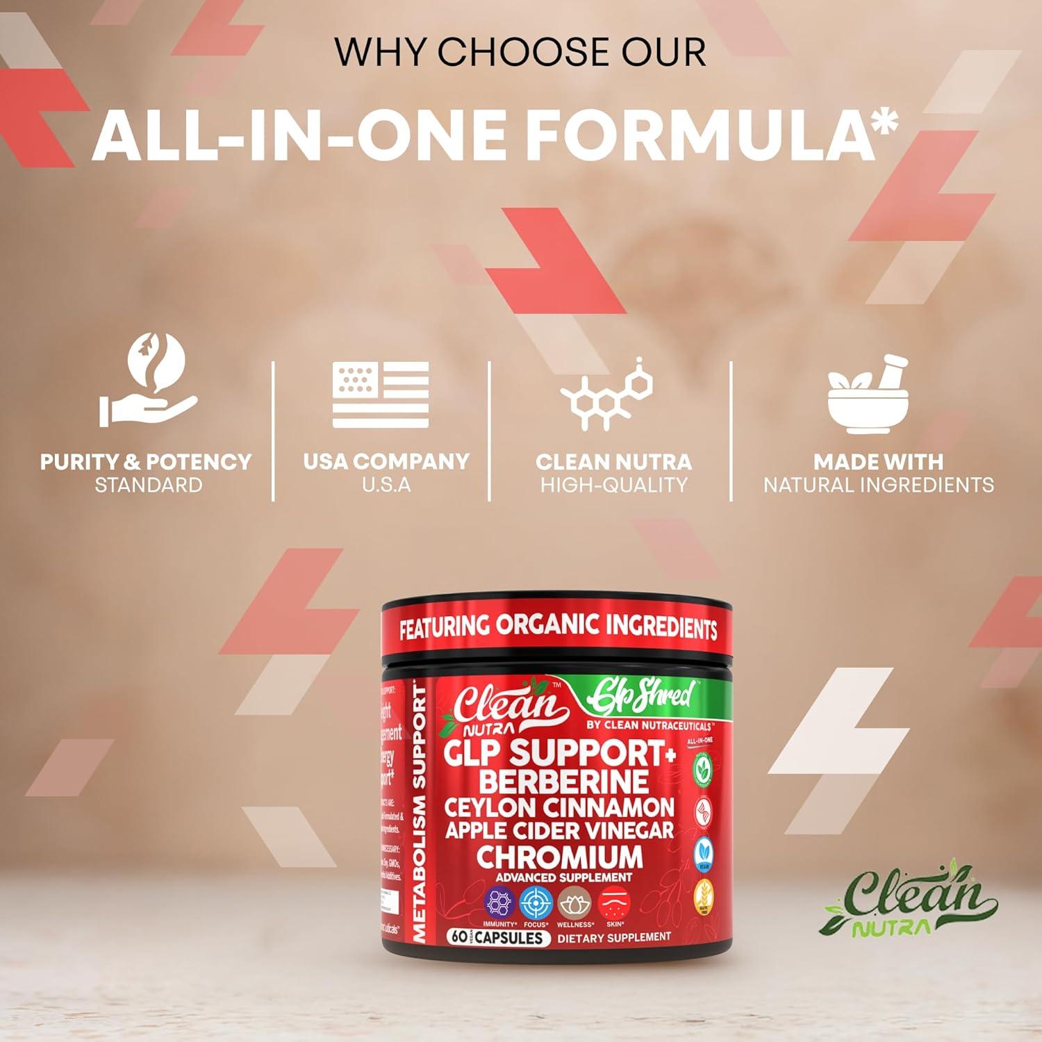 Suplemento Metabólico Clean Nutra Berberina 1500mg 60 Cápsulas