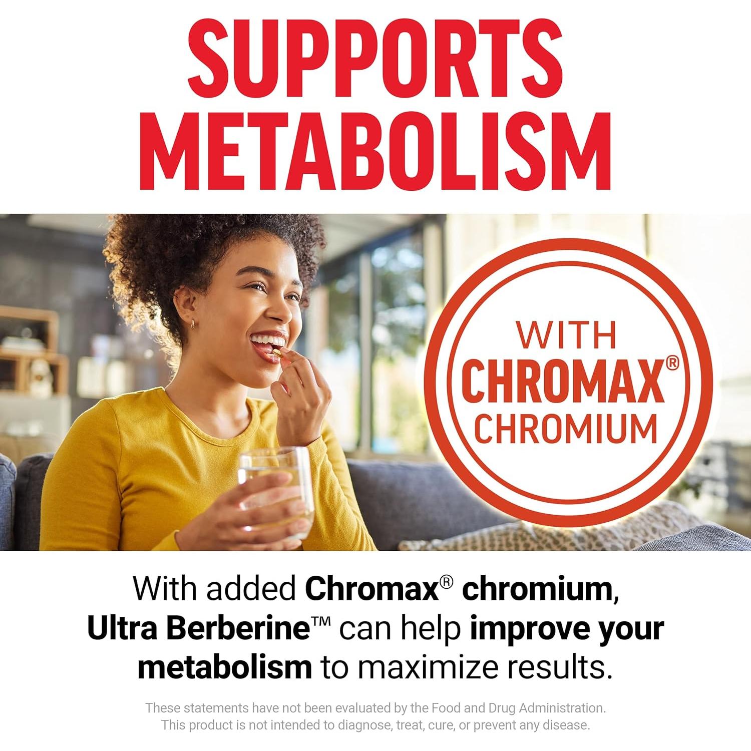 Suplemento Ultra Berberina Force Factor 500mg 60 Cápsulas