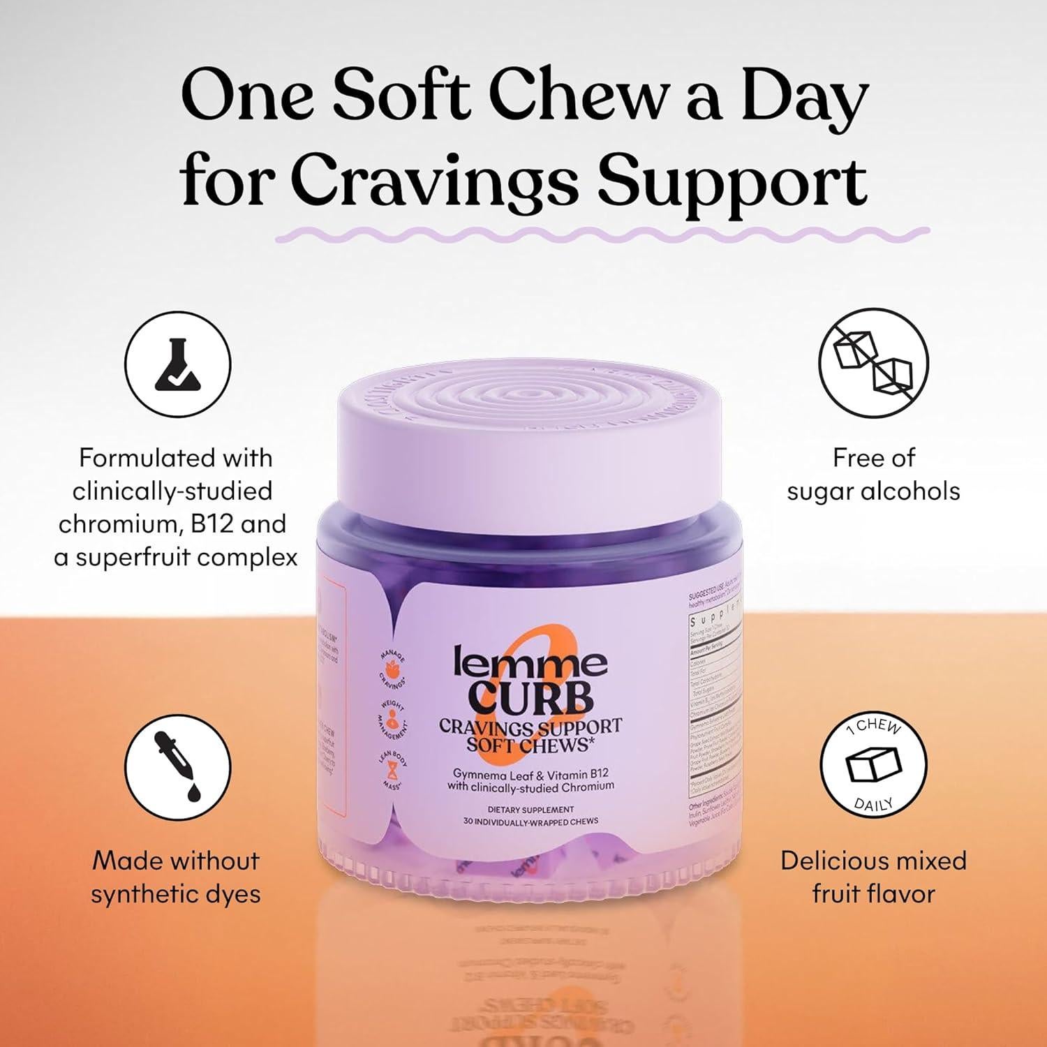 Lemme Curb Cravings Gominolas Suaves - Control de Apetito y Metabolismo