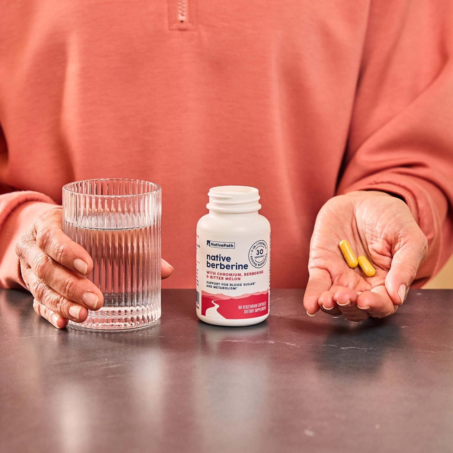 Complejo de Berberina HCl 3-en-1 NativePath 500mg 60 Cápsulas