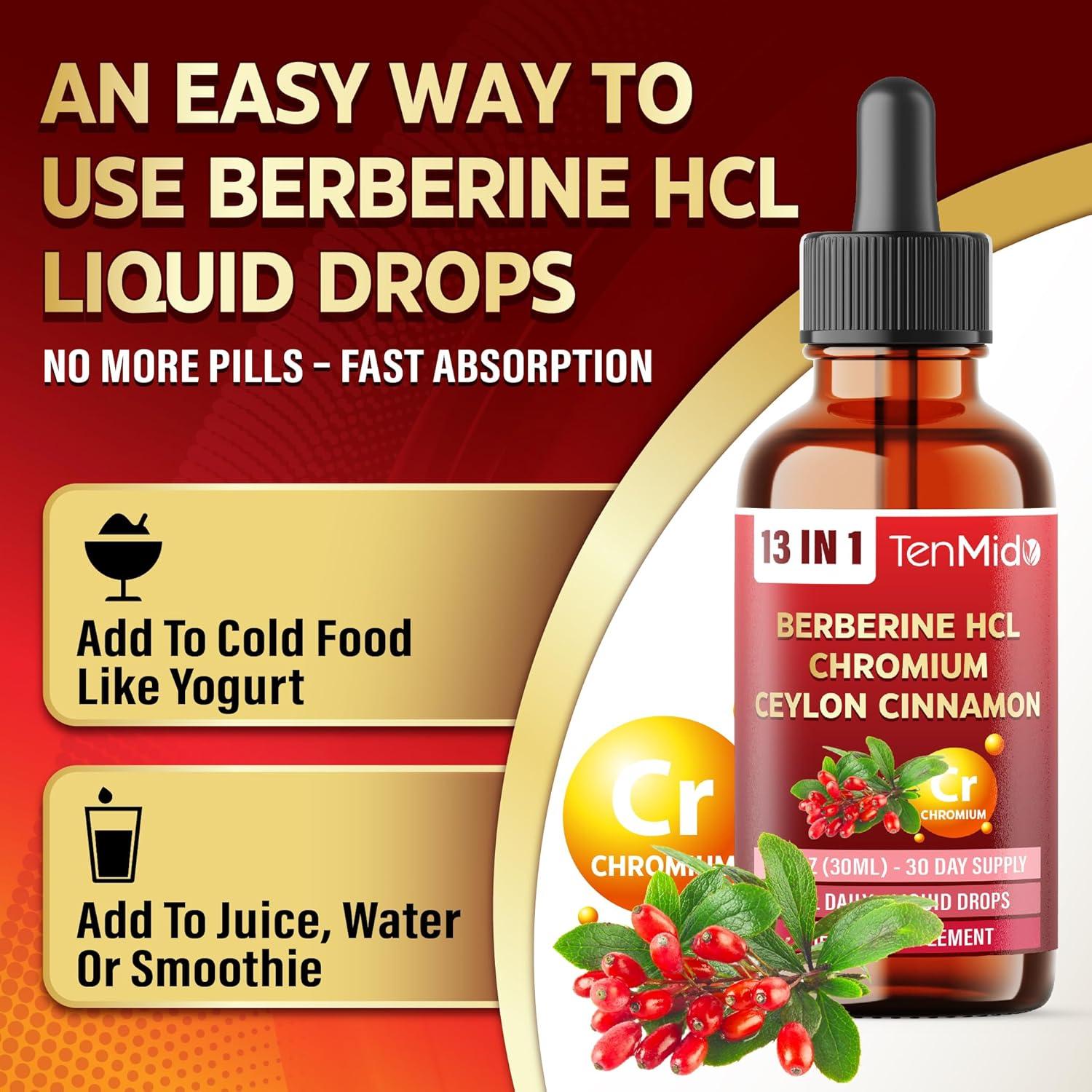 Gotas Líquidas de Berberina 13en1 Tenmido 30ml - Salud Total