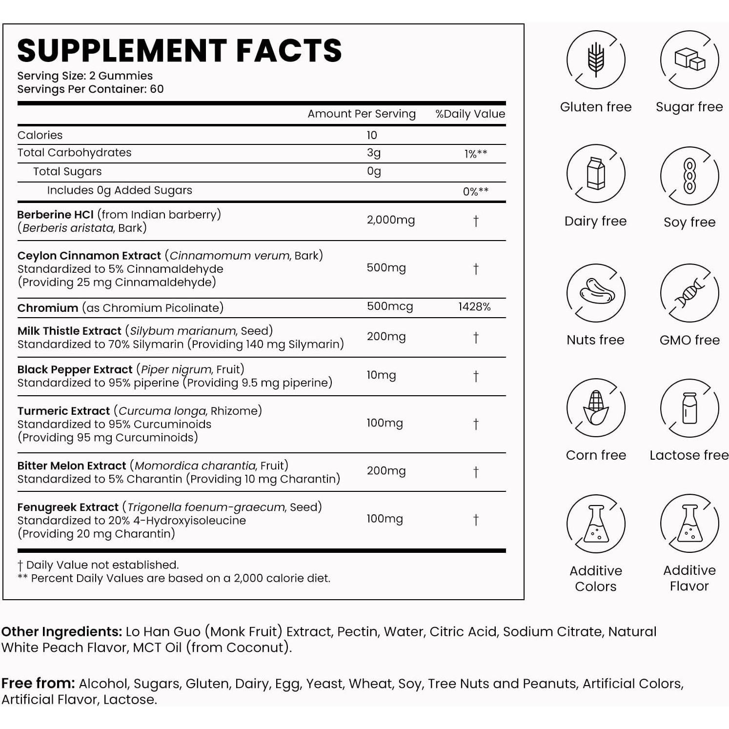 Gominolas de Berberina 2000mg OASIS FORCE - Veganas, Sin Azúcar