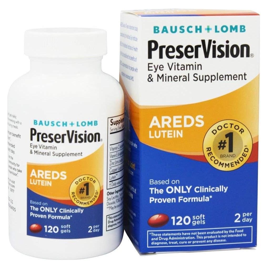 Vitaminas para los ojos Bausch + Lomb PreserVision AREDS 120 geles