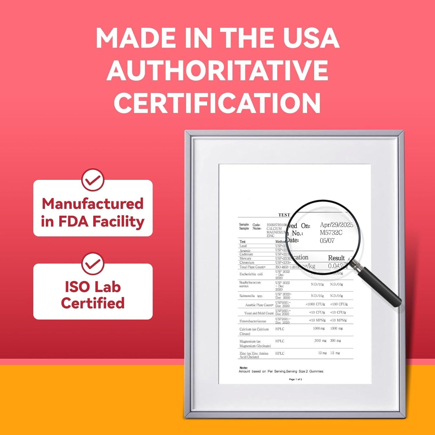 Gomitas de Calcio Magnesio Zinc Brillo Interno 11-en-1 300g