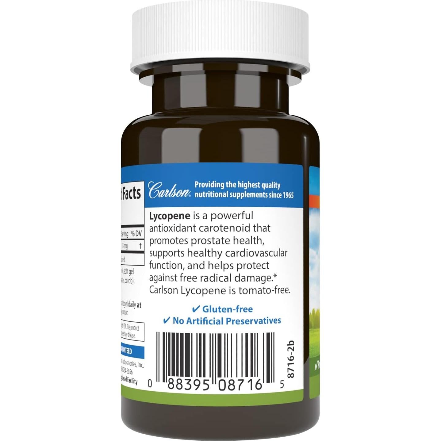 Licopeno Carlson 15 mg Sin Tomate 60 Gelatinas Blandas