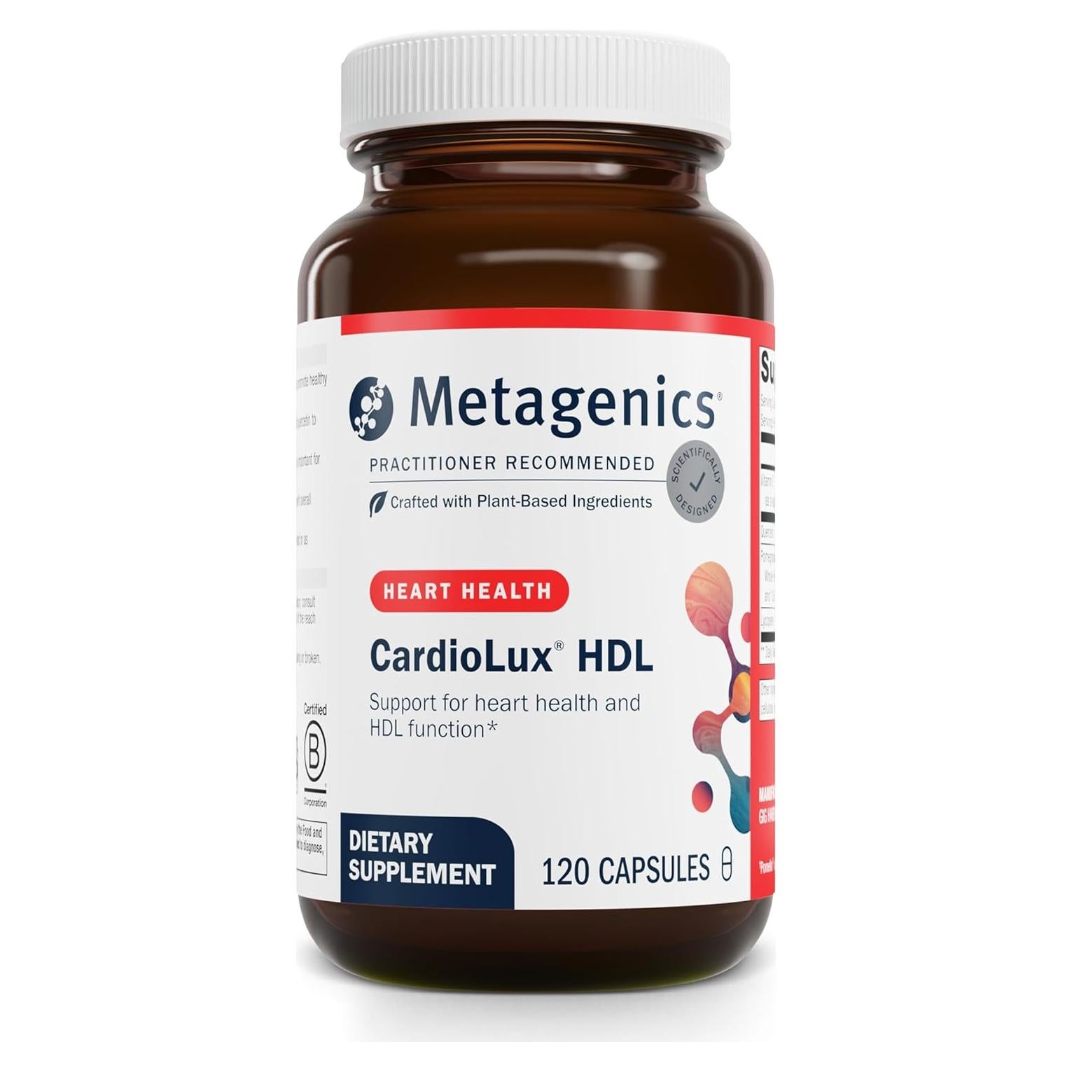 Suplemento CardioLux HDL Metagenics - 120 Cápsulas Antioxidantes