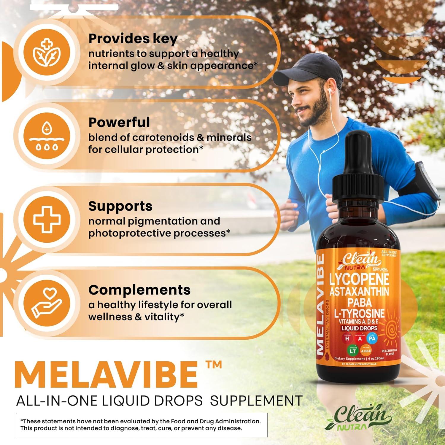 Gotas de Bronceado Interno MelaVibe con Astaxantina 30ml