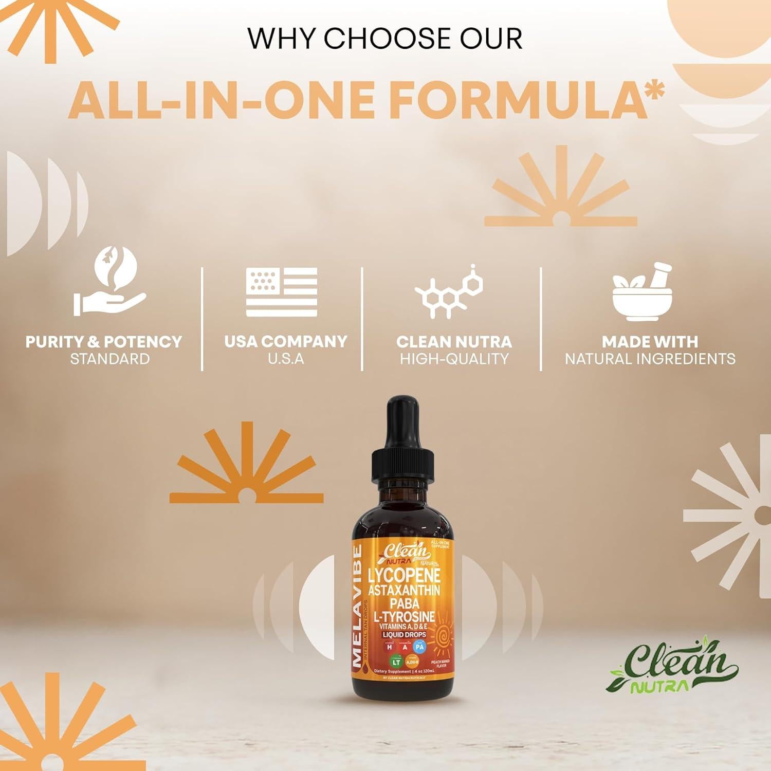 Gotas de Bronceado Interno MelaVibe con Astaxantina 30ml