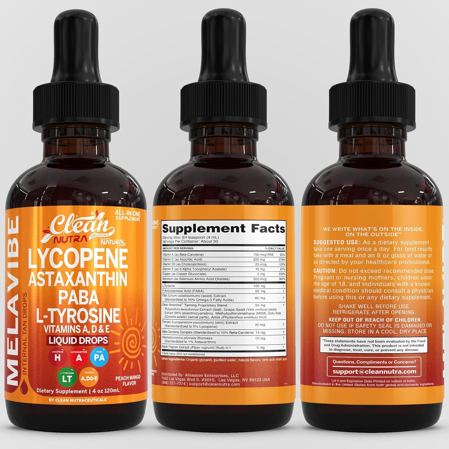 Gotas de Bronceado Interno MelaVibe con Astaxantina 30ml