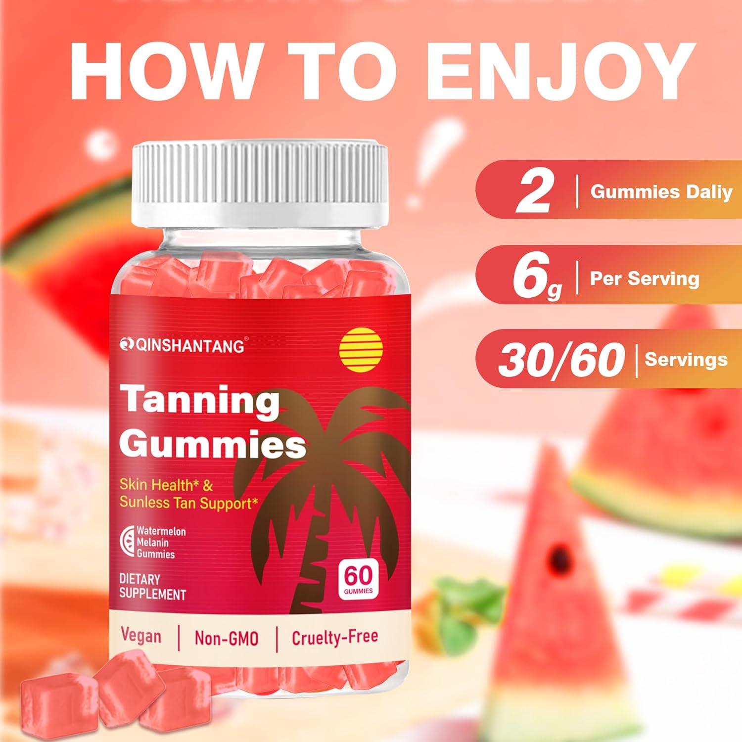 Gomitas Bronceadoras QIN SHAN TANG 60 Unidades Sin Azúcar