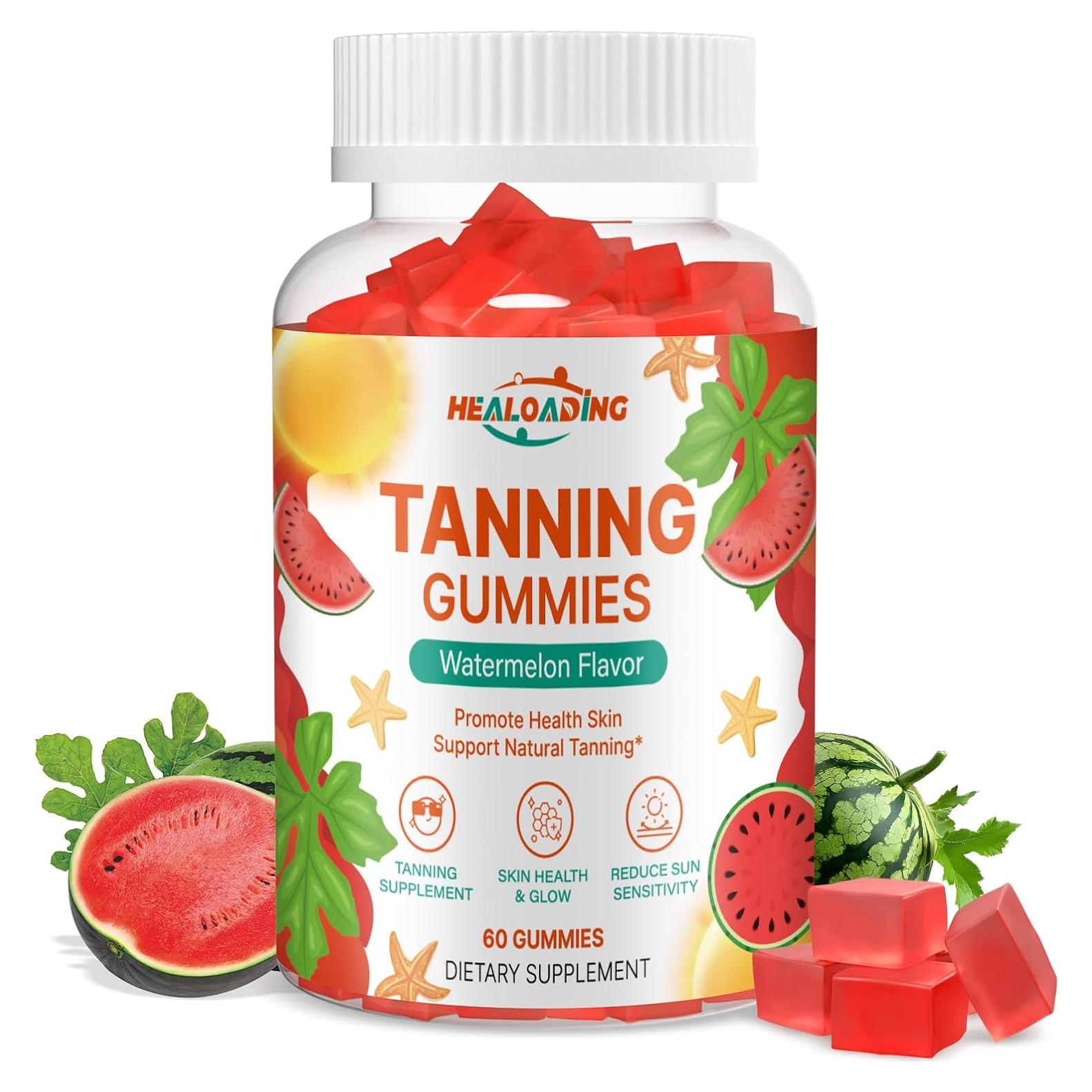 Gomitas Bronceadoras HEALOADING con Astaxantina y Vitaminas