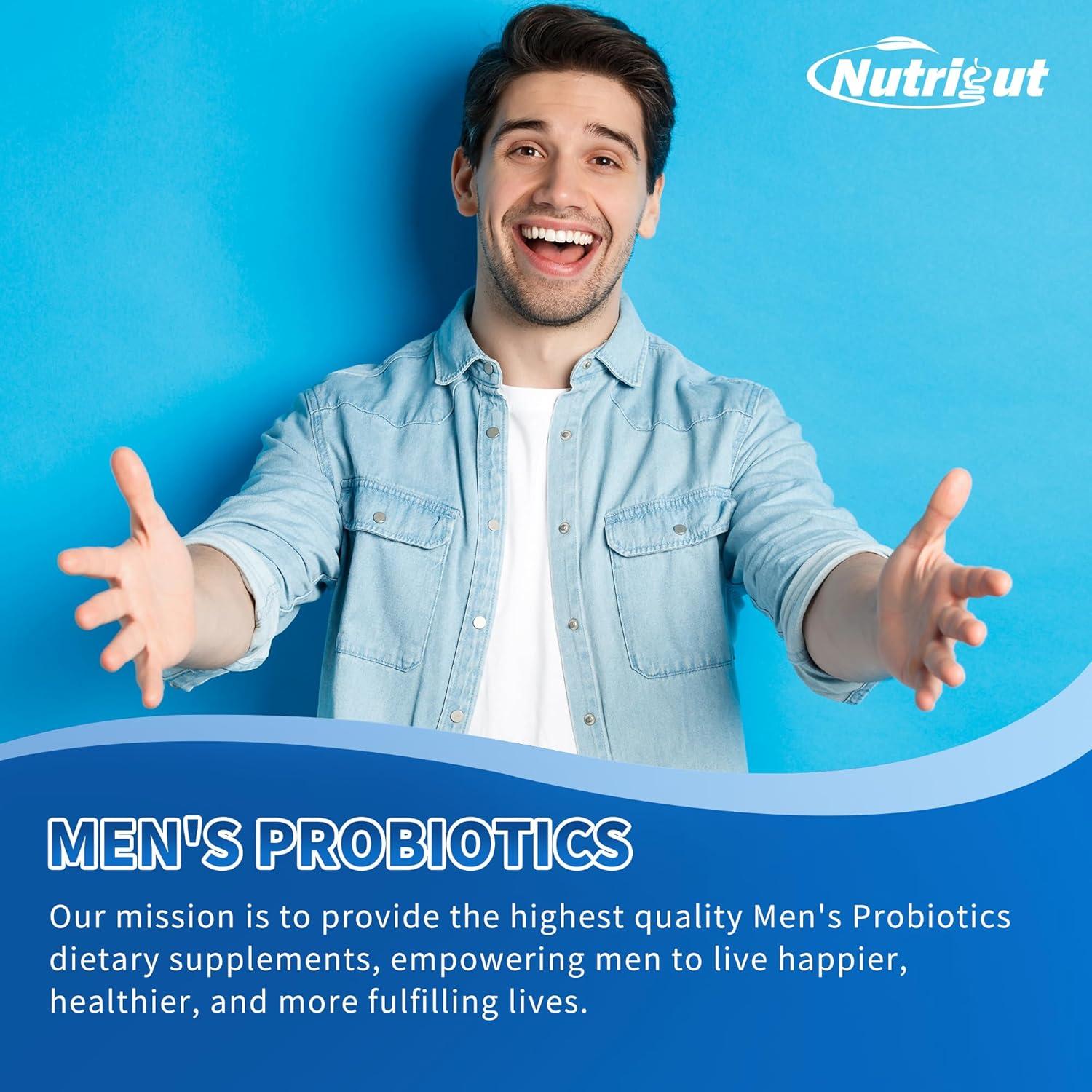 Probioticos NutriGut para Hombres 100 Mil Millones 90 Cápsulas