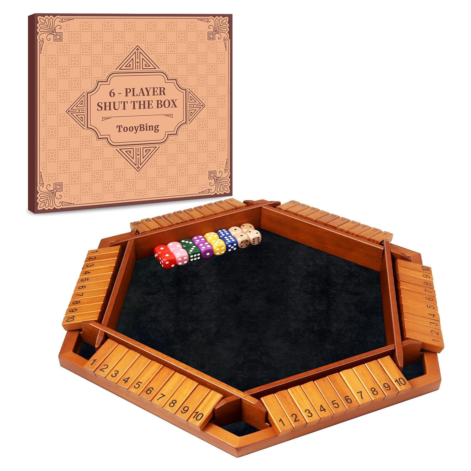 Juego de Mesa Shut The Box TooyBing para 6 Jugadores