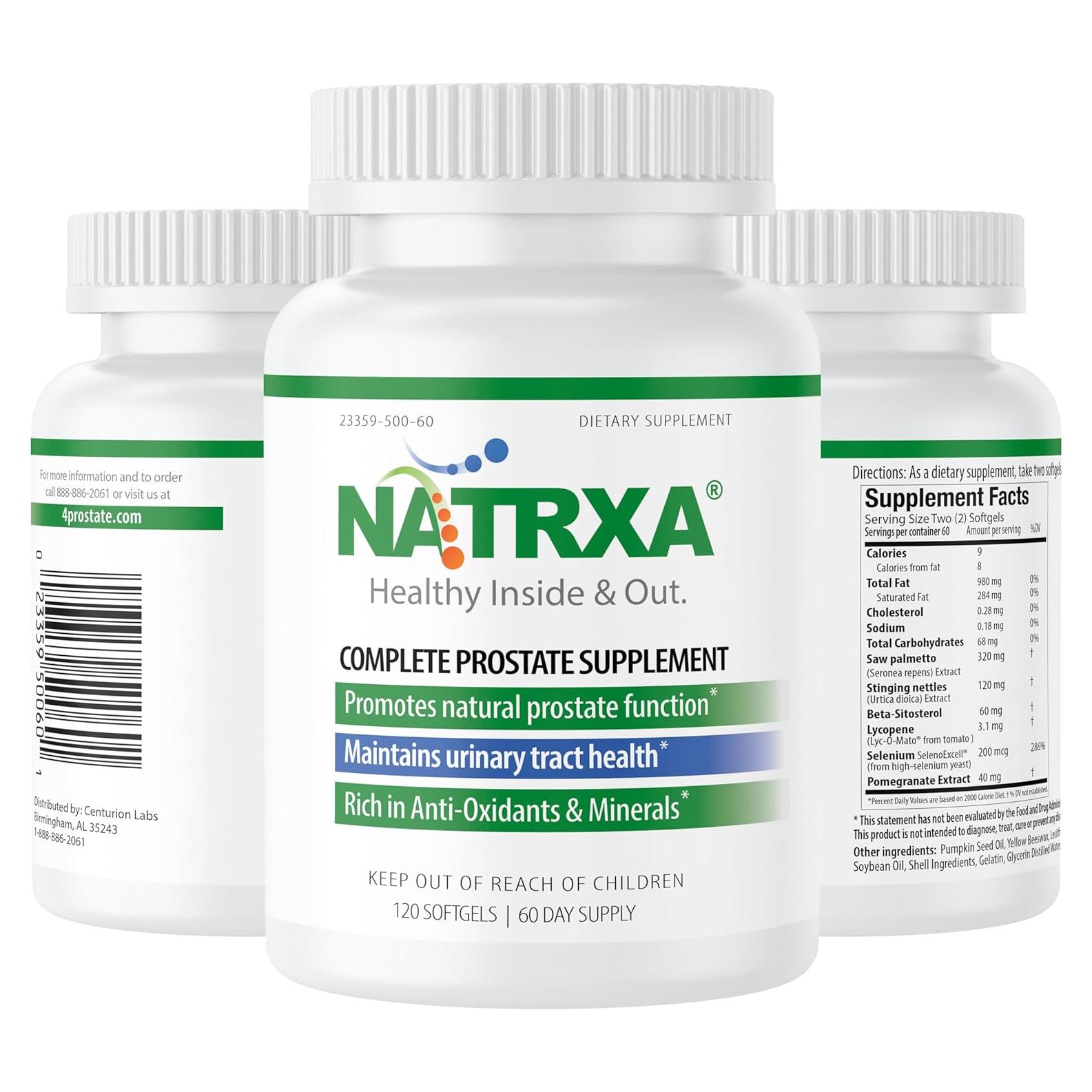 Suplemento Prostático Natrxa Centurion 120 Cápsulas Blandas