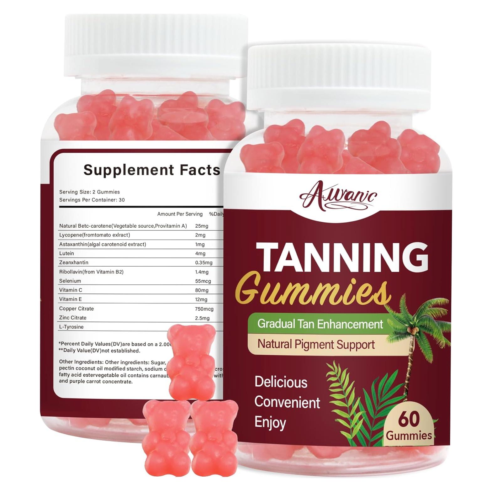 Gomitas Bronceadas Auranic 60 Unidades con Beta Caroteno