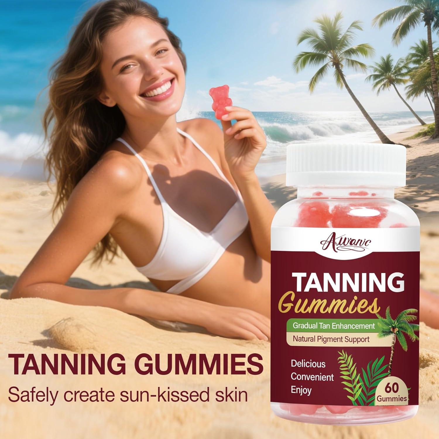 Gomitas Bronceadas Auranic 60 Unidades con Beta Caroteno