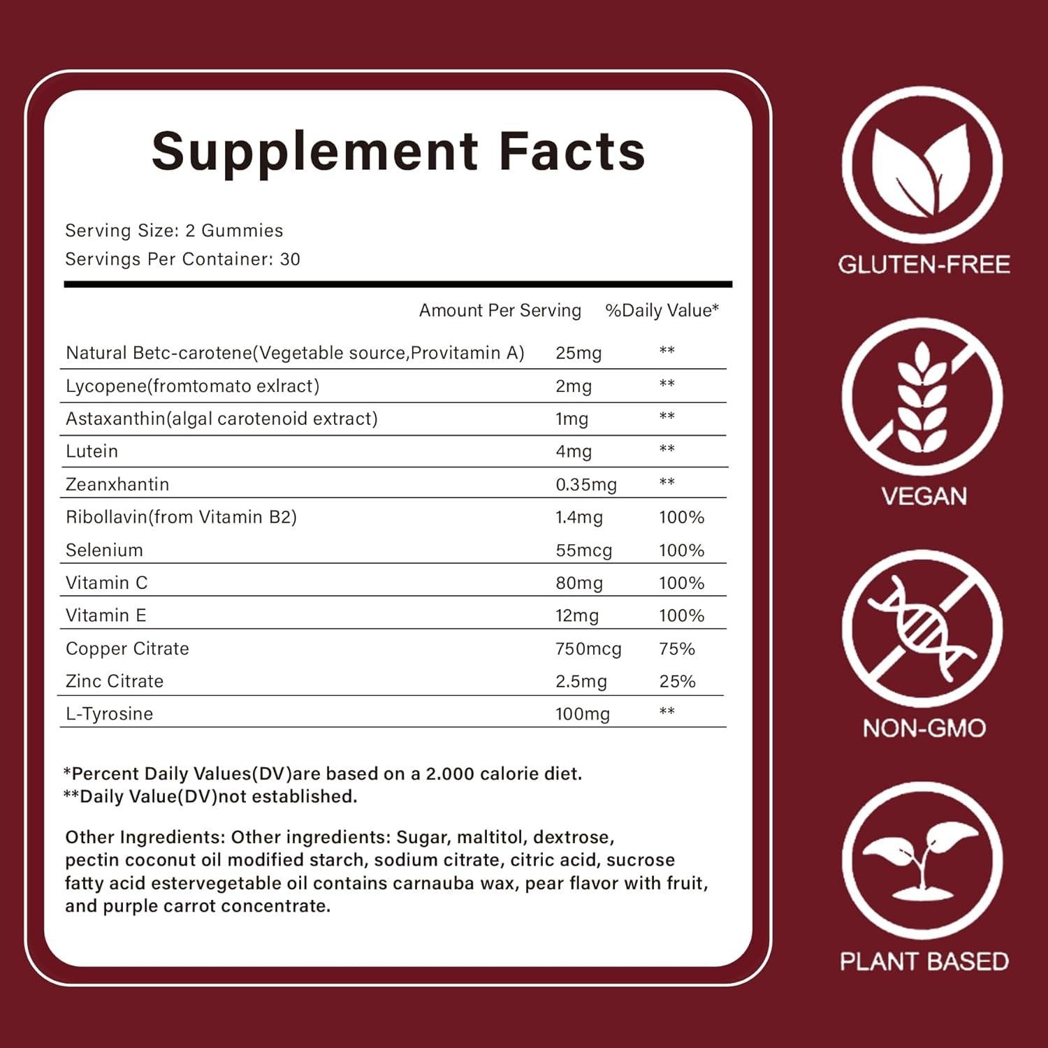 Gomitas Bronceadas Auranic 60 Unidades con Beta Caroteno