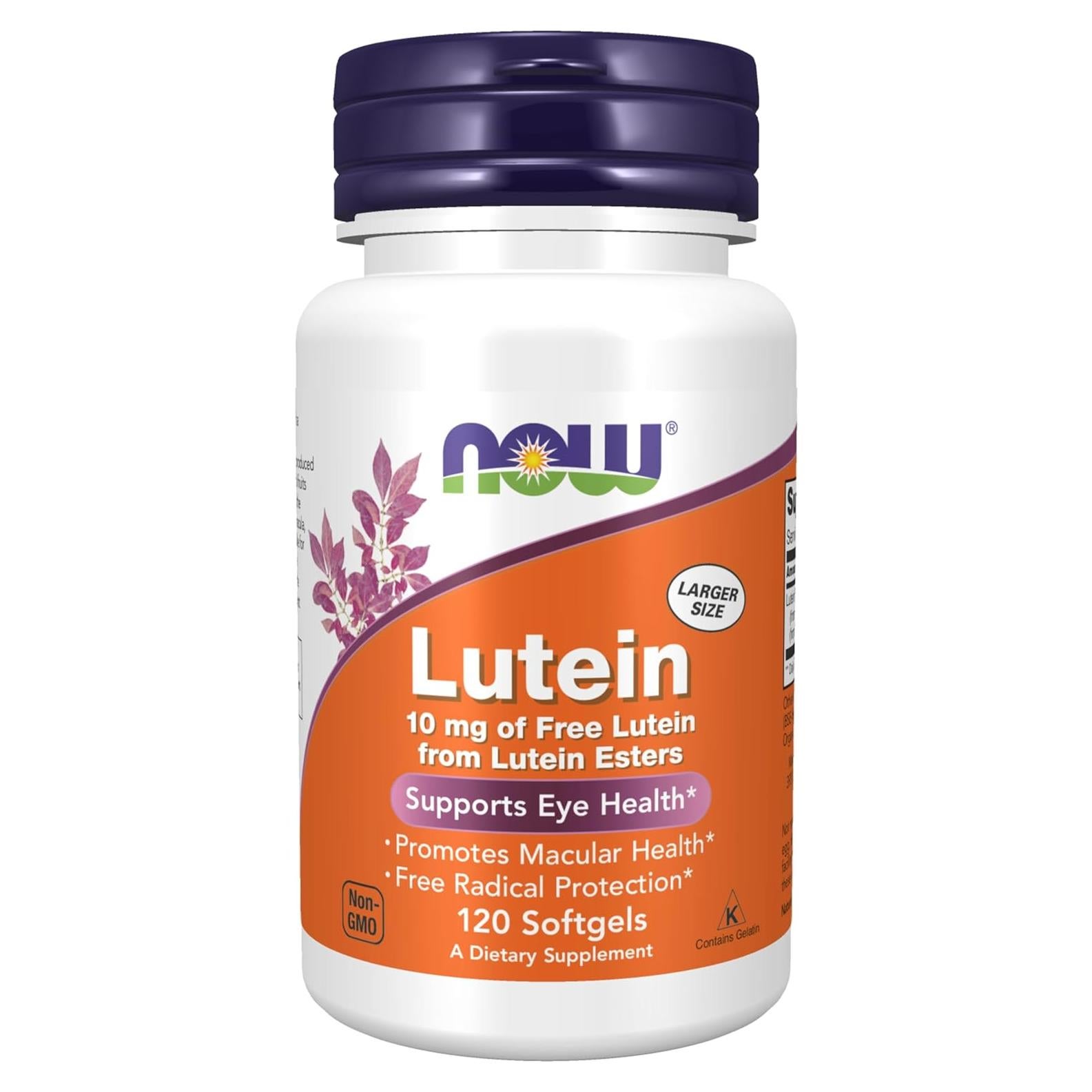 NOW Foods Luteína 10 mg 120 Gelatinas Blandas Salud Ocular