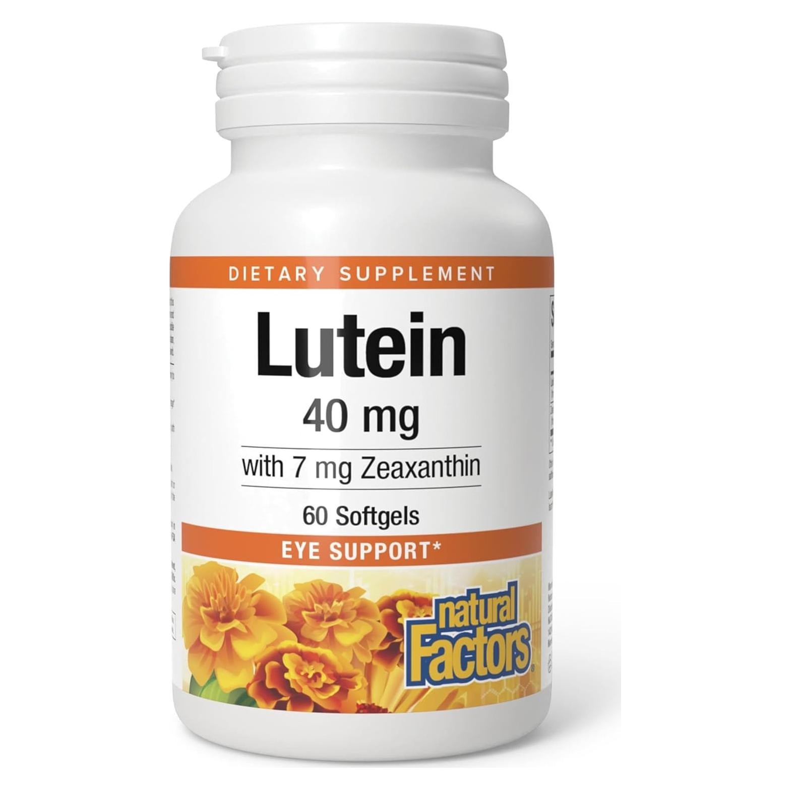Luteína 40 mg Factores Naturales con Zeaxantina 60 Gelatinas