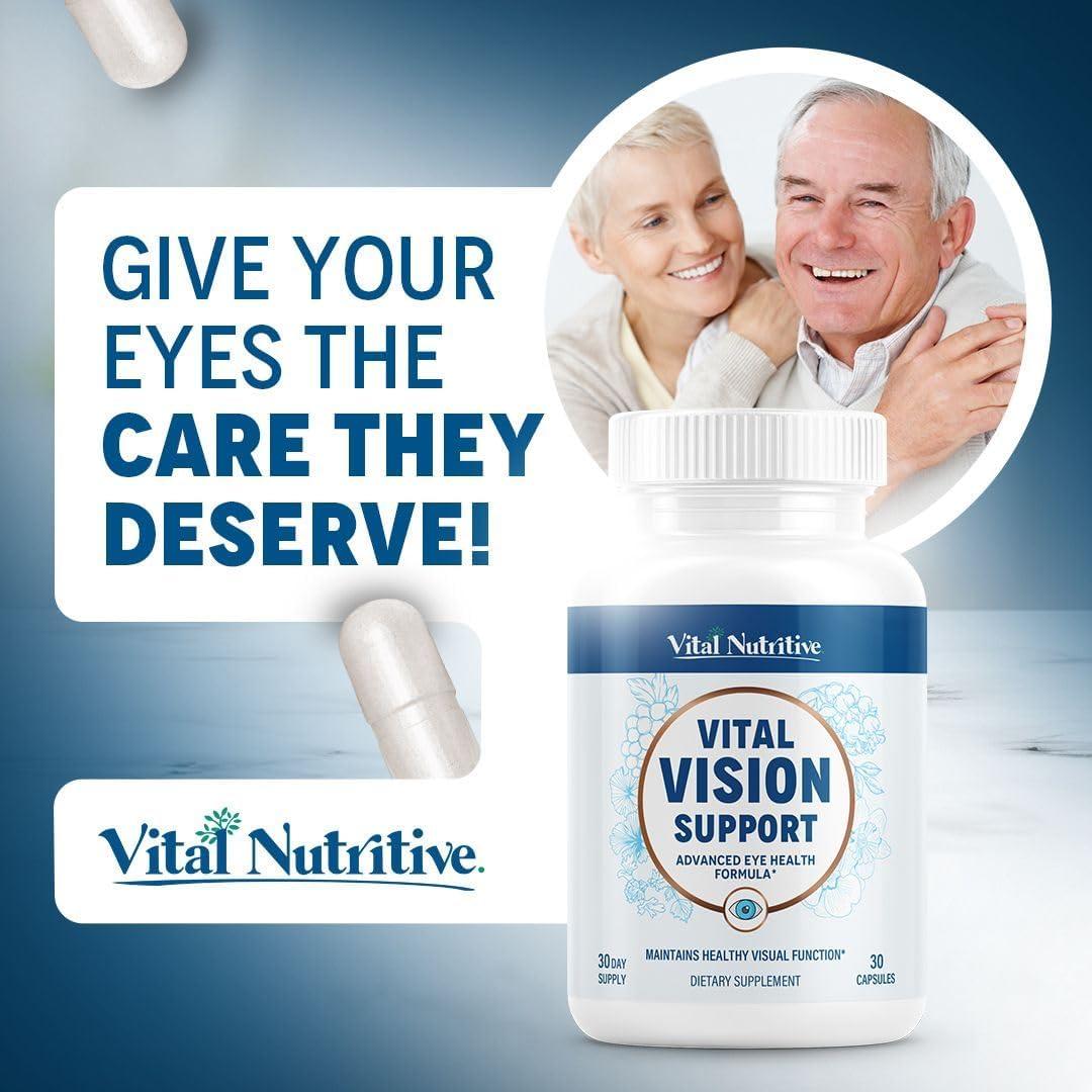 Suplemento ocular Vital Vision Support - 30 porciones con vitamina A y luteína