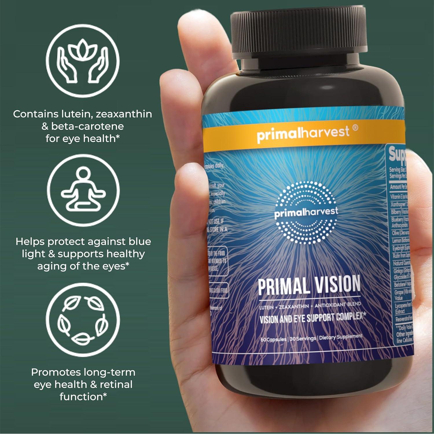 Cosecha Primal Suplemento Ocular con Luteína y Zinc 60 Cápsulas