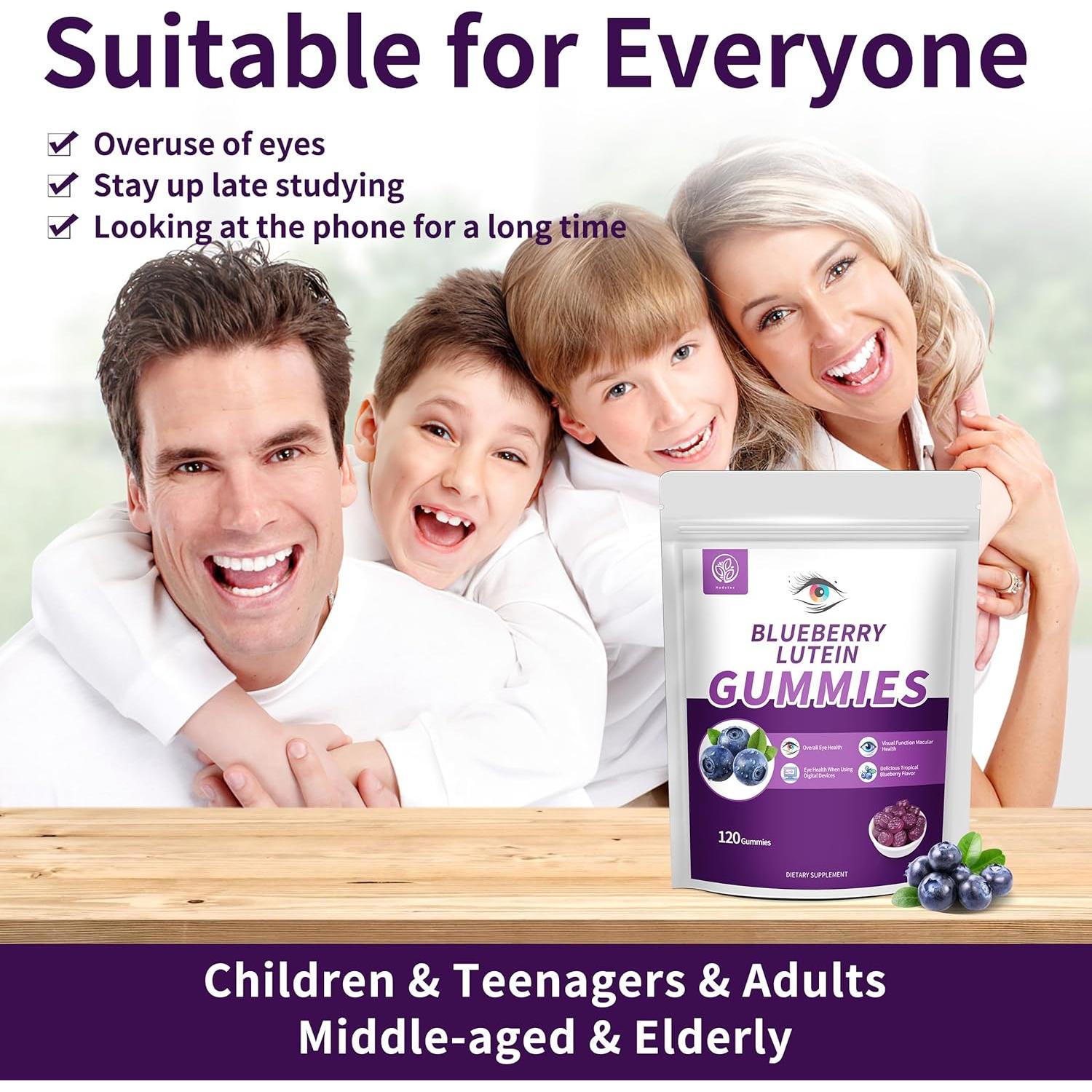 Gomitas de Luteína Hudetex 120 Unidades - Suplemento Ocular