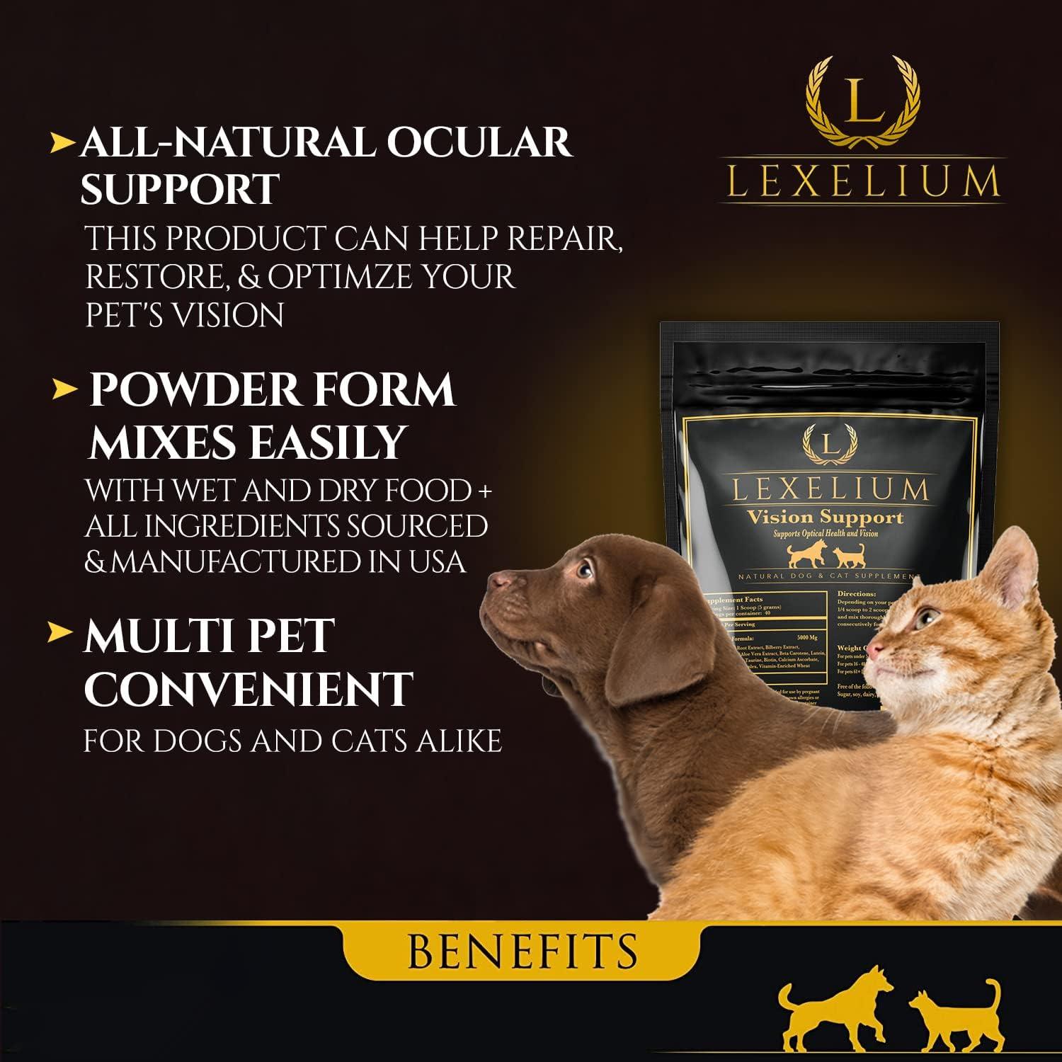 Suplemento Ocular para Perros y Gatos Lexelium 200g - Luteína y Arándano