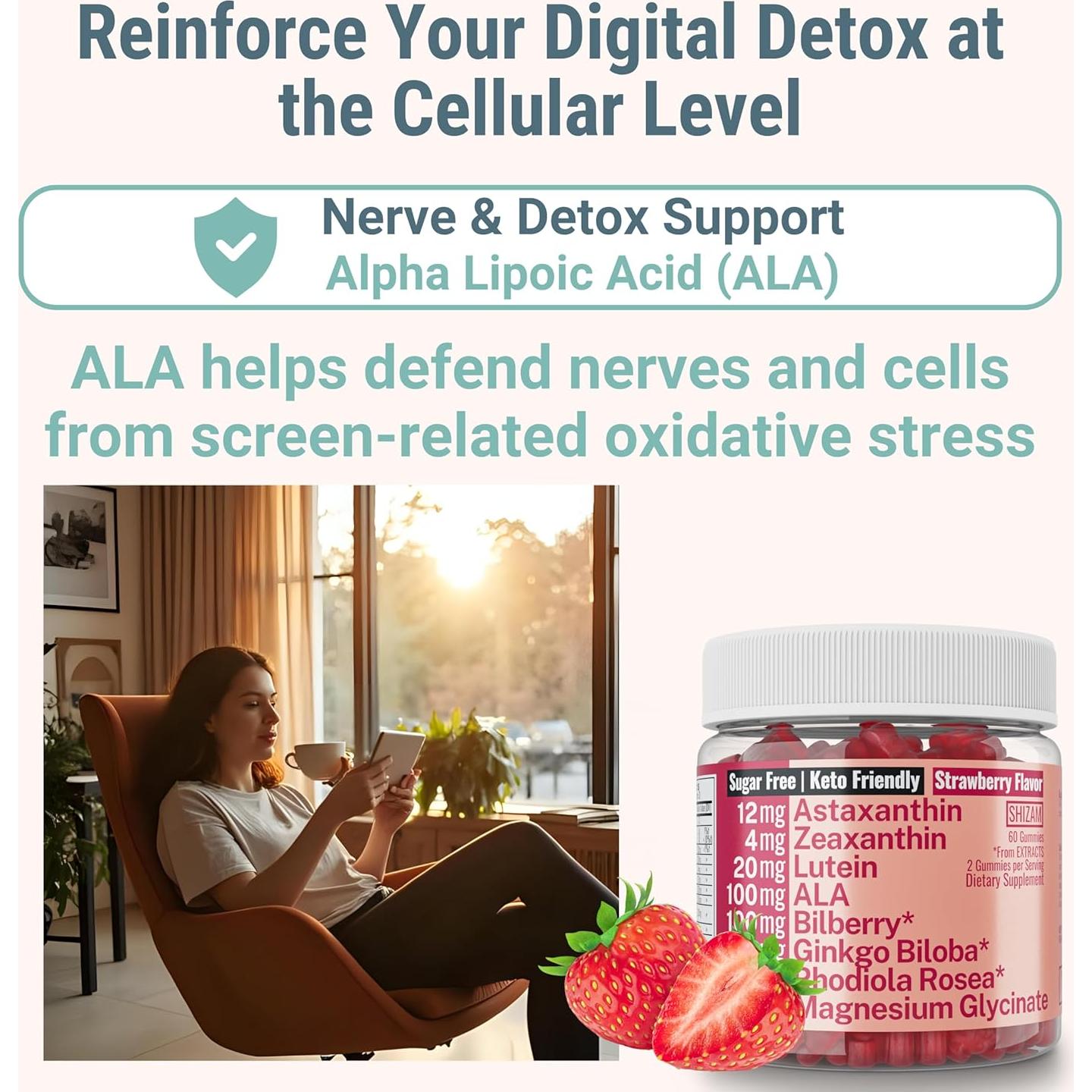 Gominolas Veganas para Ojos y Cerebro Shizam 300mg 100mg