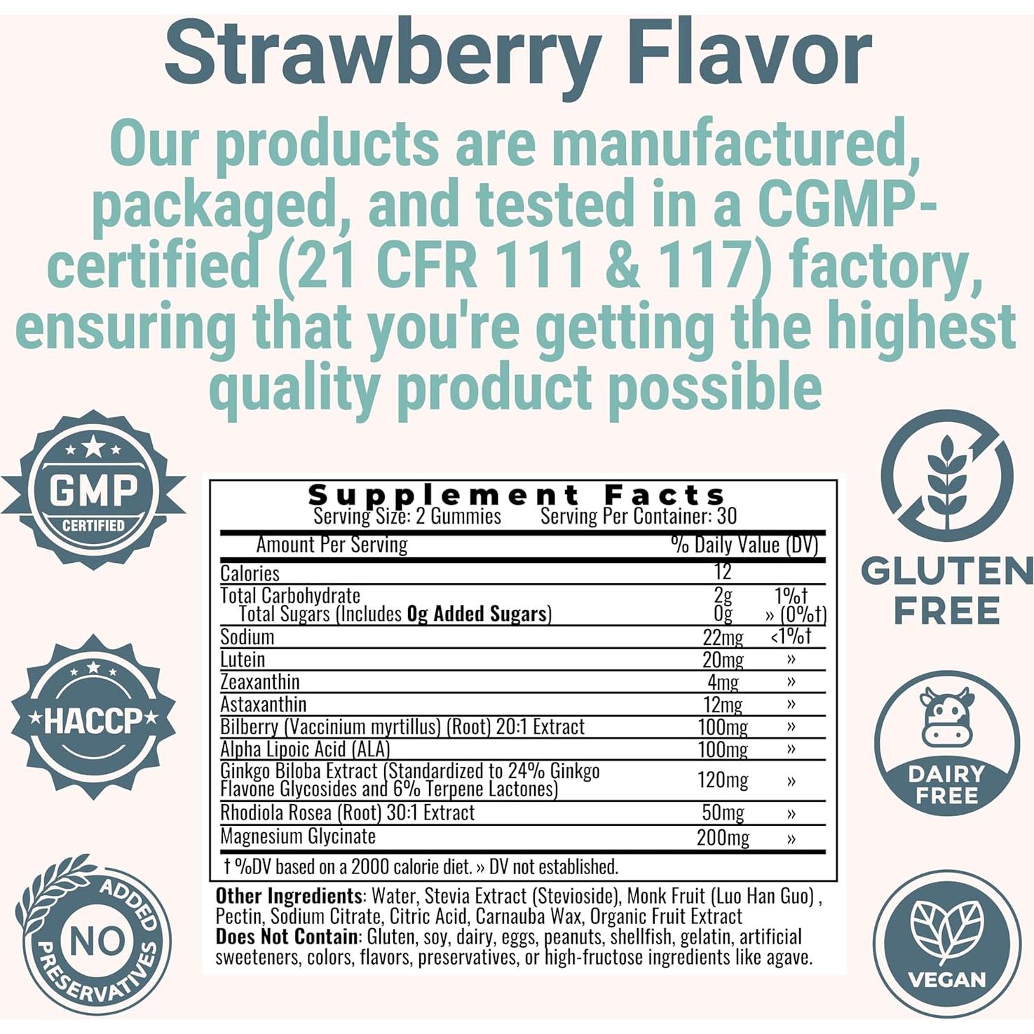 Gominolas Veganas para Ojos y Cerebro Shizam 300mg 100mg