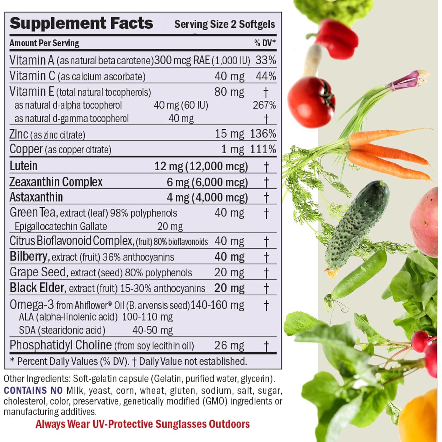 Suplemento Ocular Andrew Lessman 30 Gelatinas 12mg Luteína
