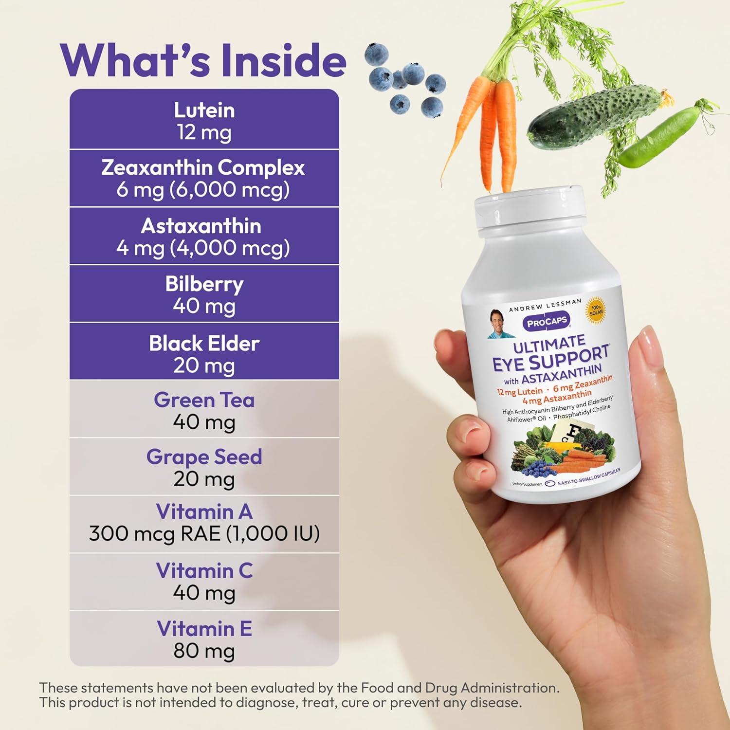 Suplemento Ocular Andrew Lessman 30 Gelatinas 12mg Luteína