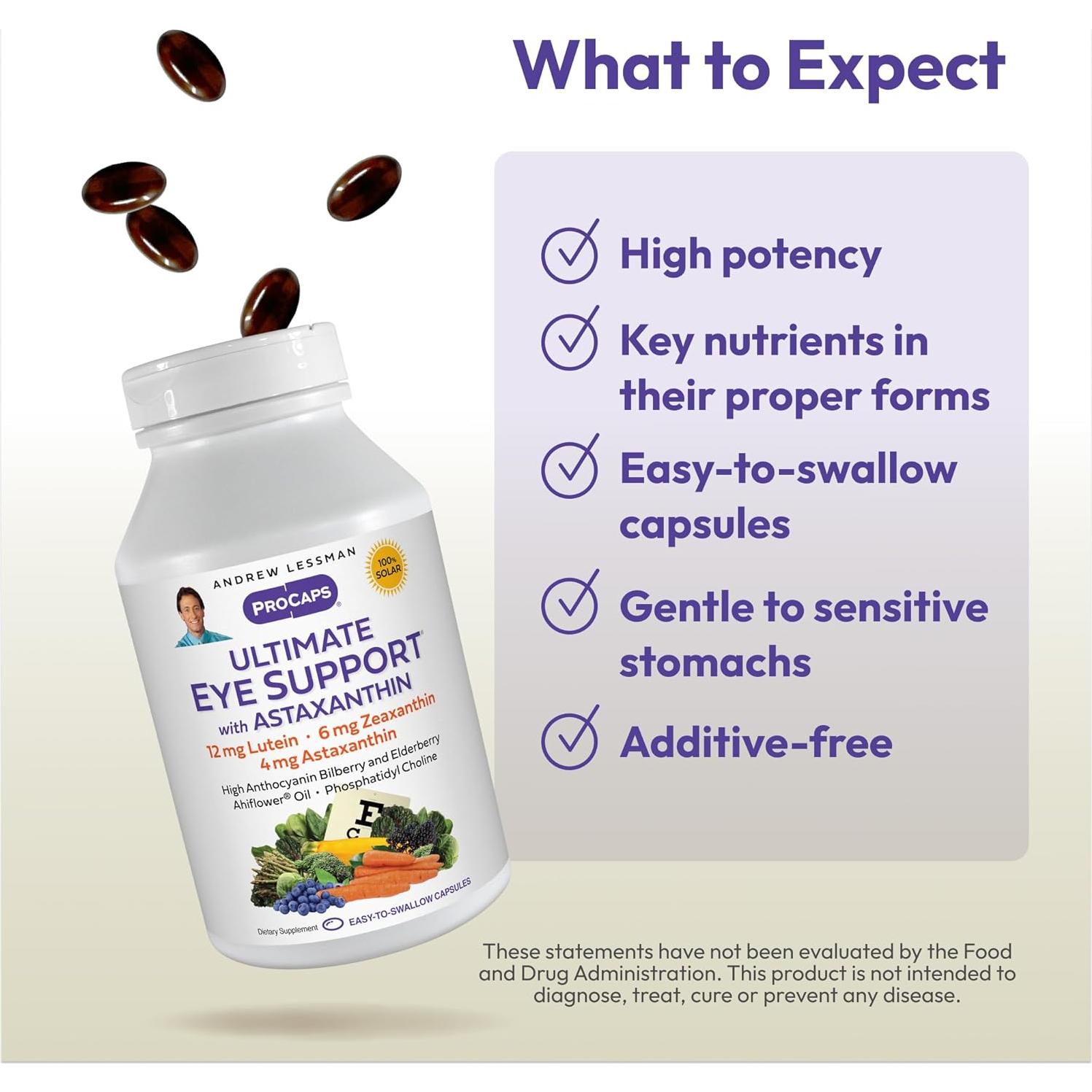 Suplemento Ocular Andrew Lessman 30 Gelatinas 12mg Luteína