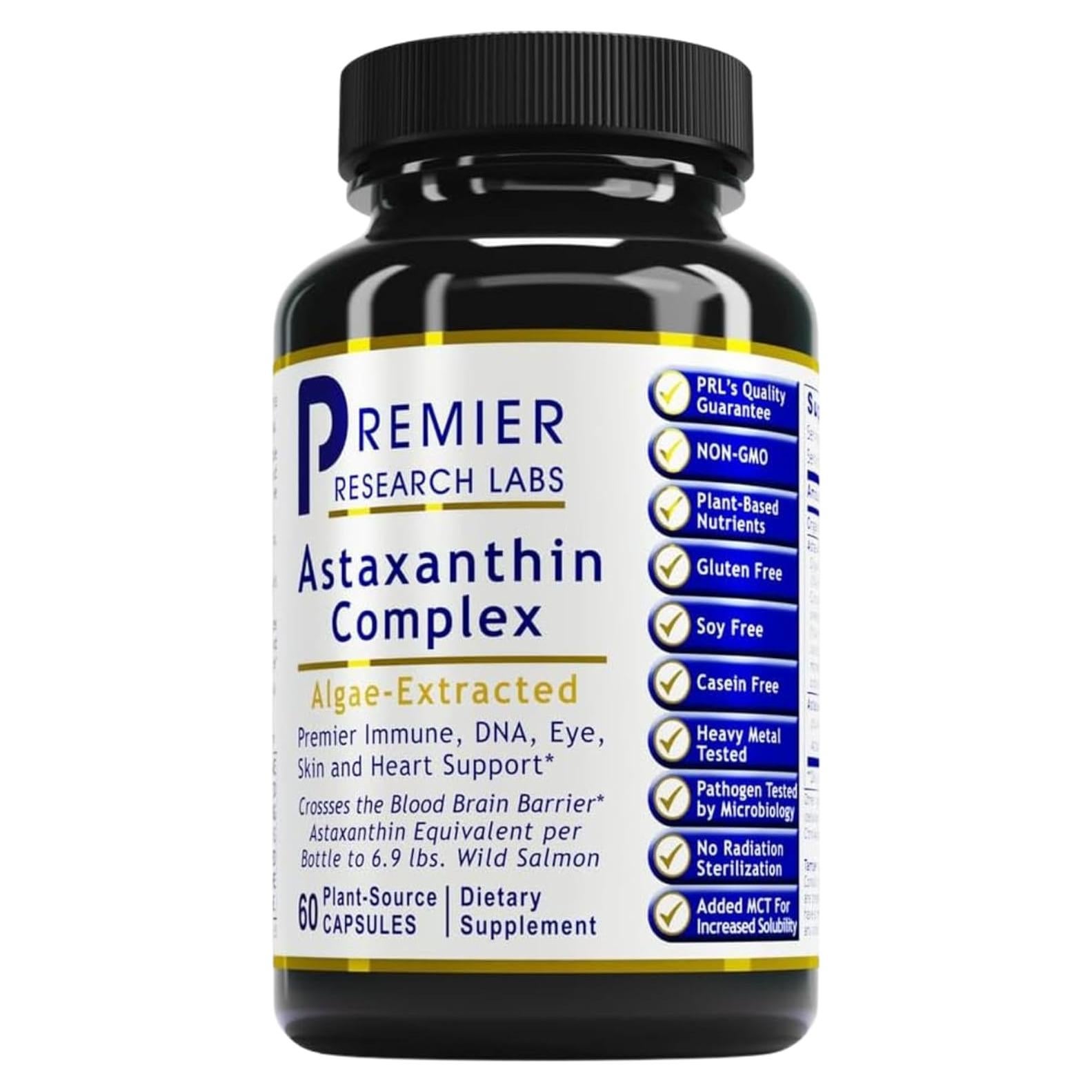 Astaxantina 4mg Premier Research Labs - 60 Cápsulas Vegetarianas