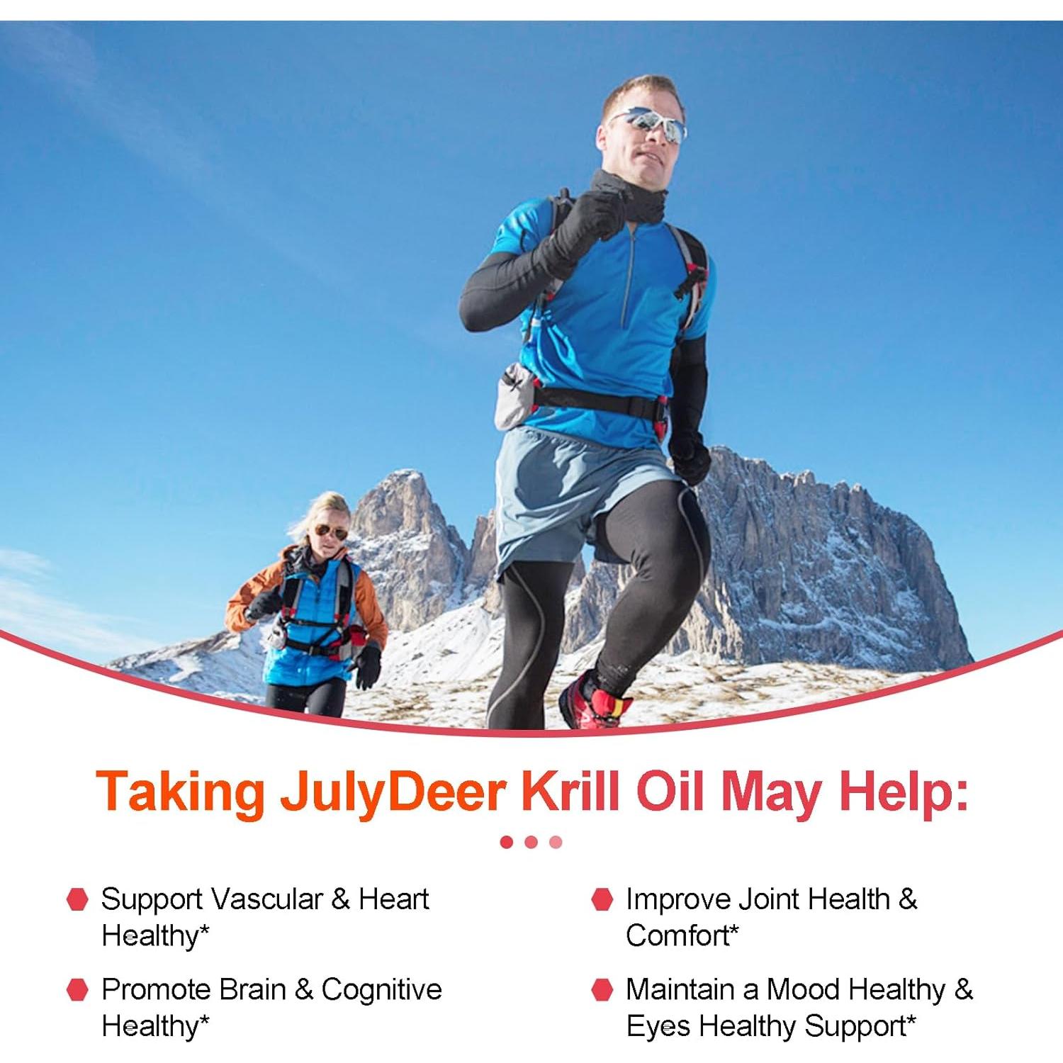 Aceite de Krill 1000 mg JulyDeer 120 Softgels Omega-3