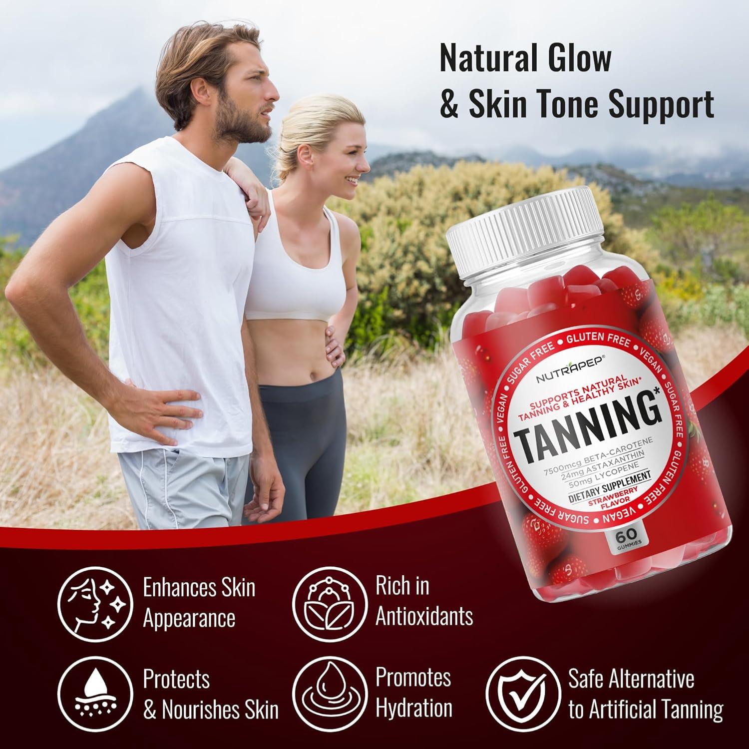 Gomitas Bronceadoras NutraPep 60 Unidades - Suplemento Vegano