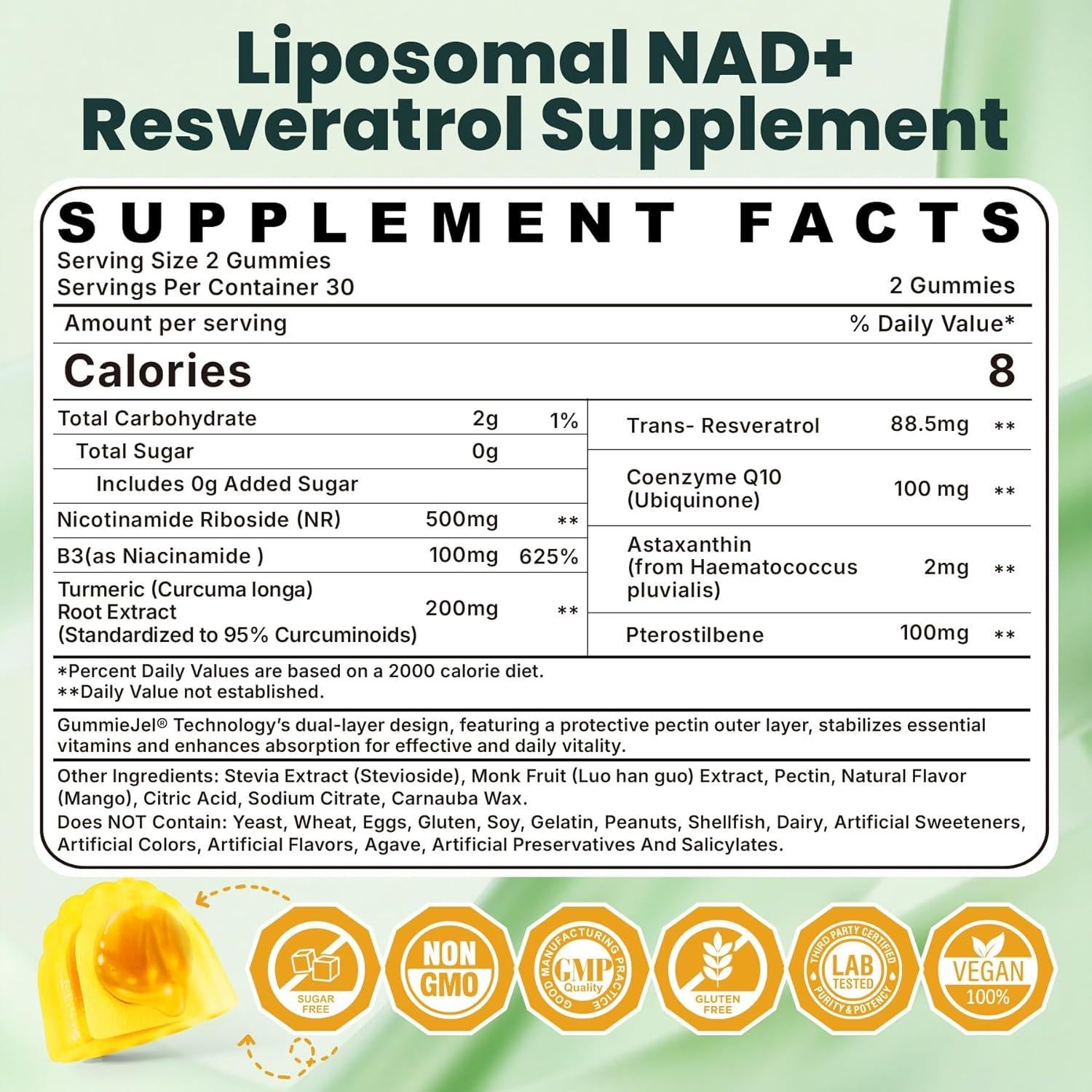 Suplemento Liposomal NAD+ 1000mg | Lilicare | Antienvejecimiento