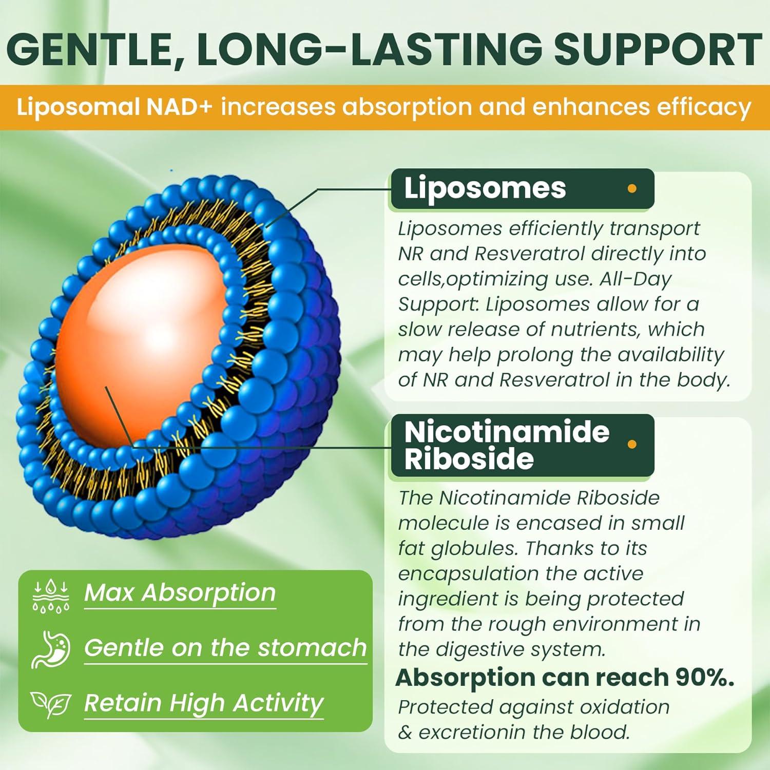 Suplemento Liposomal NAD+ 1000mg | Lilicare | Antienvejecimiento