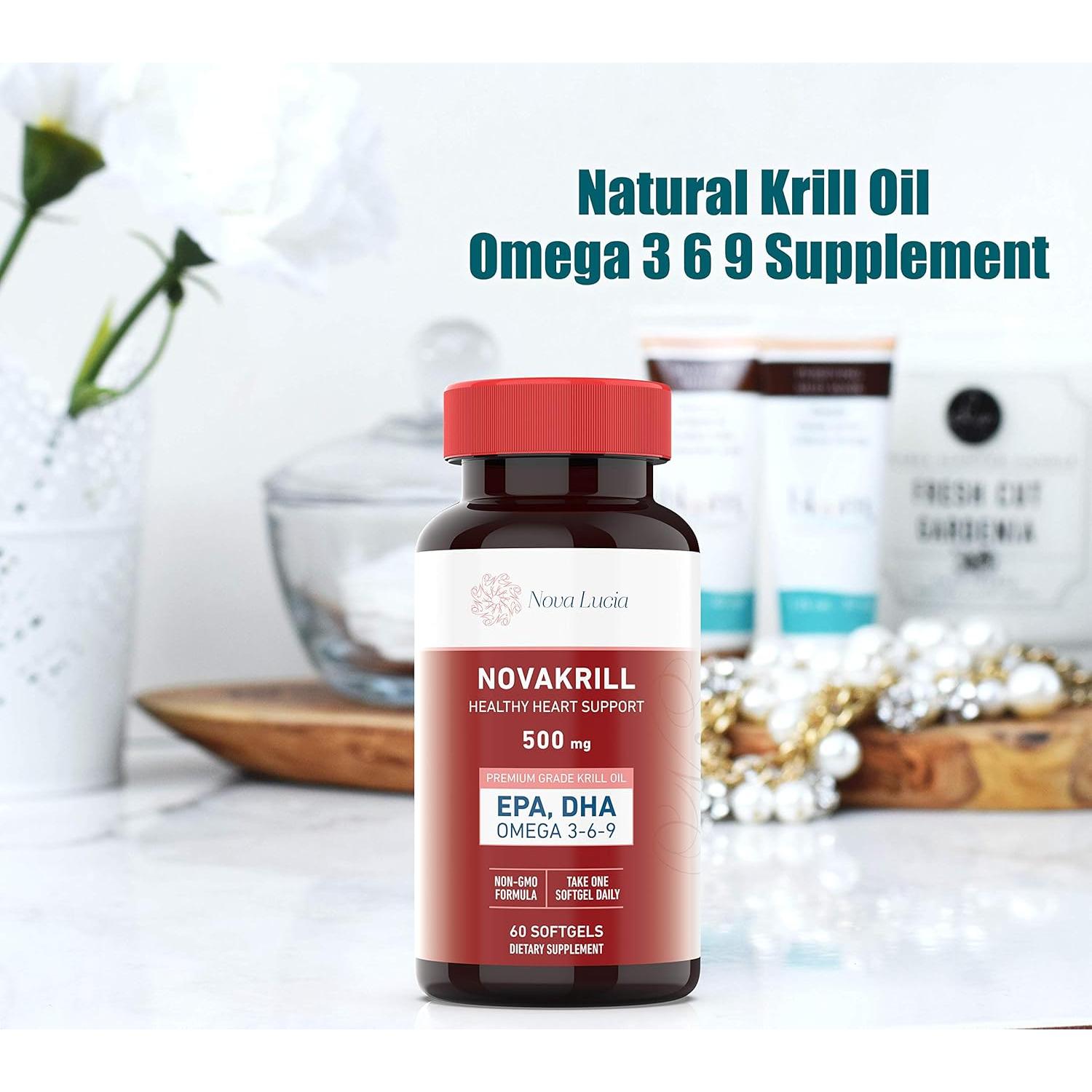 Suplemento Omega 3 NovaKrill 1000mg - 60 Cápsulas Blandas