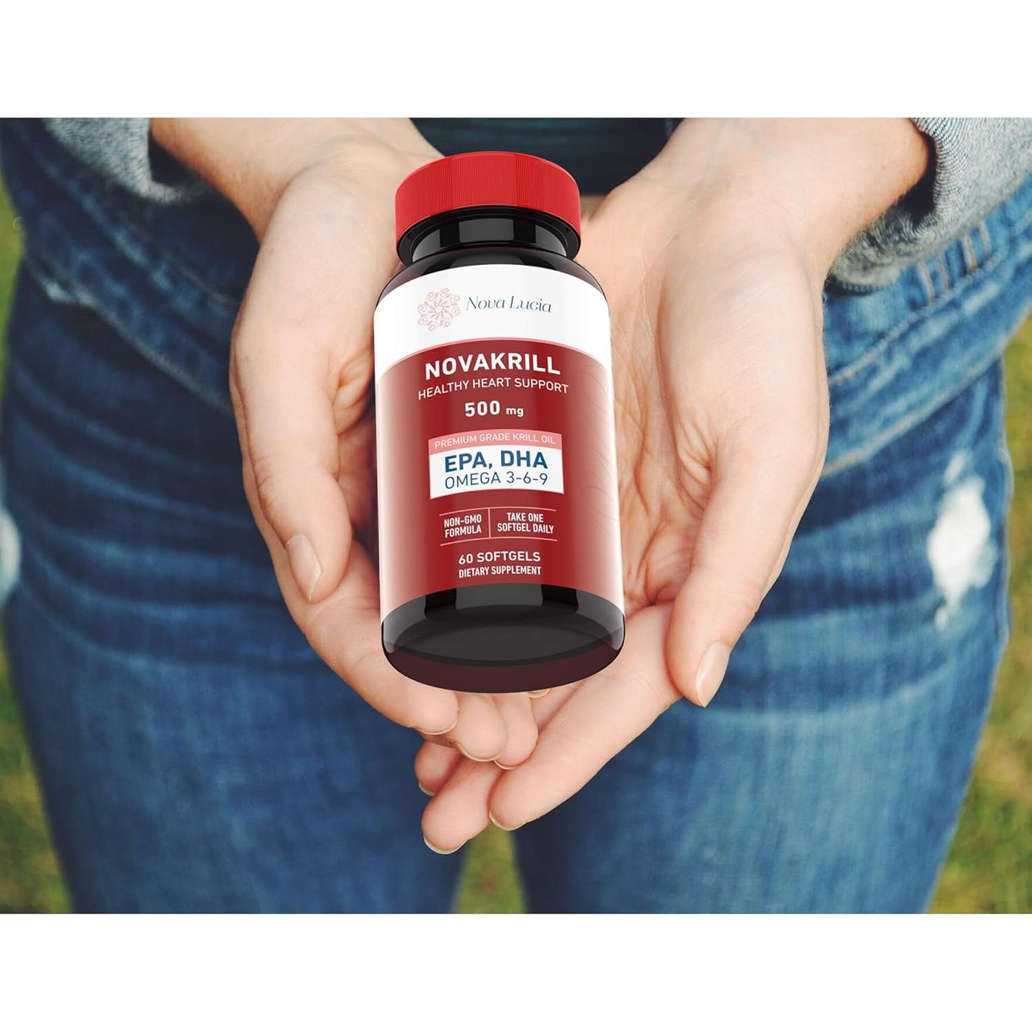 Suplemento Omega 3 NovaKrill 1000mg - 60 Cápsulas Blandas