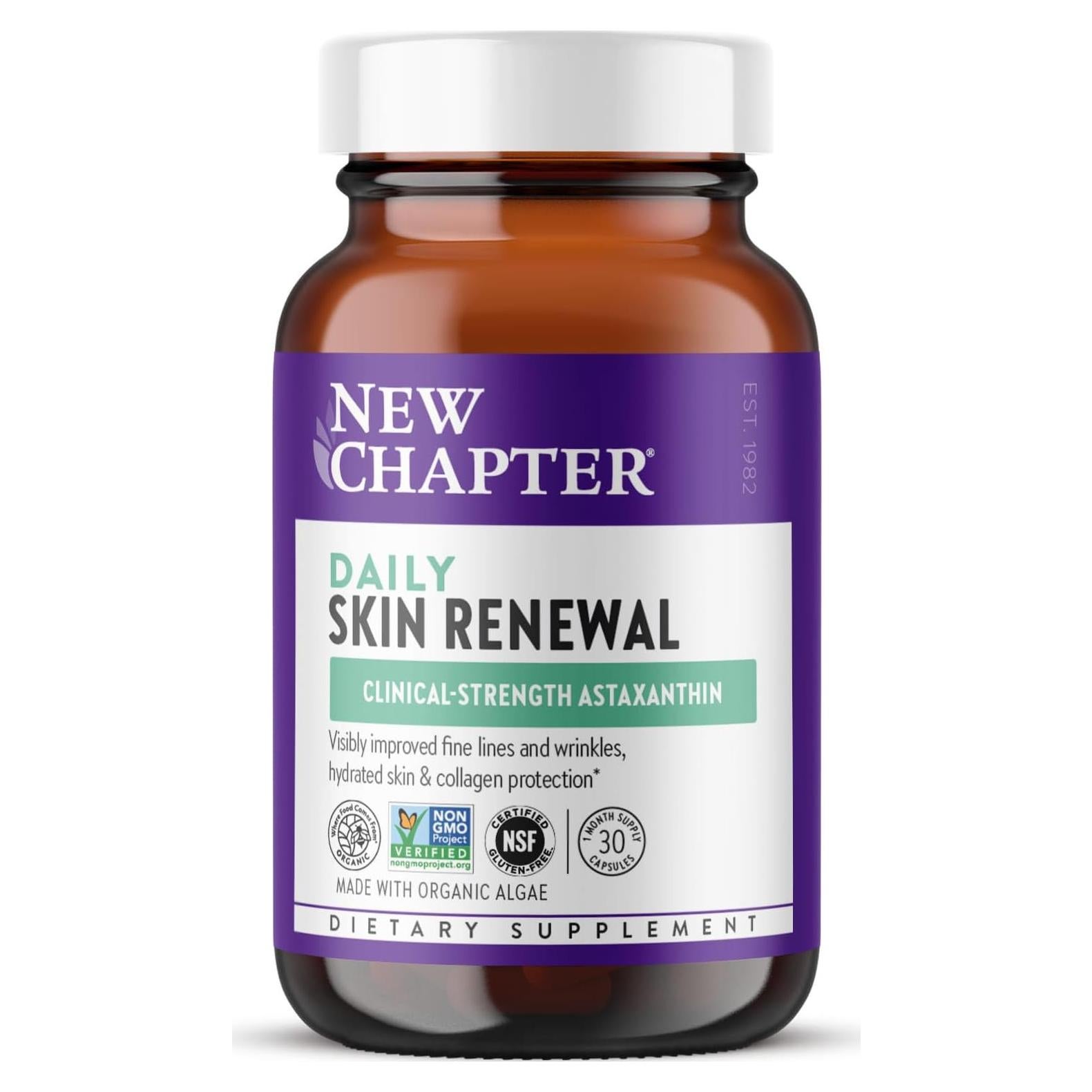 Suplemento de Piel New Chapter 30 Cápsulas Astaxantina Vitamina C