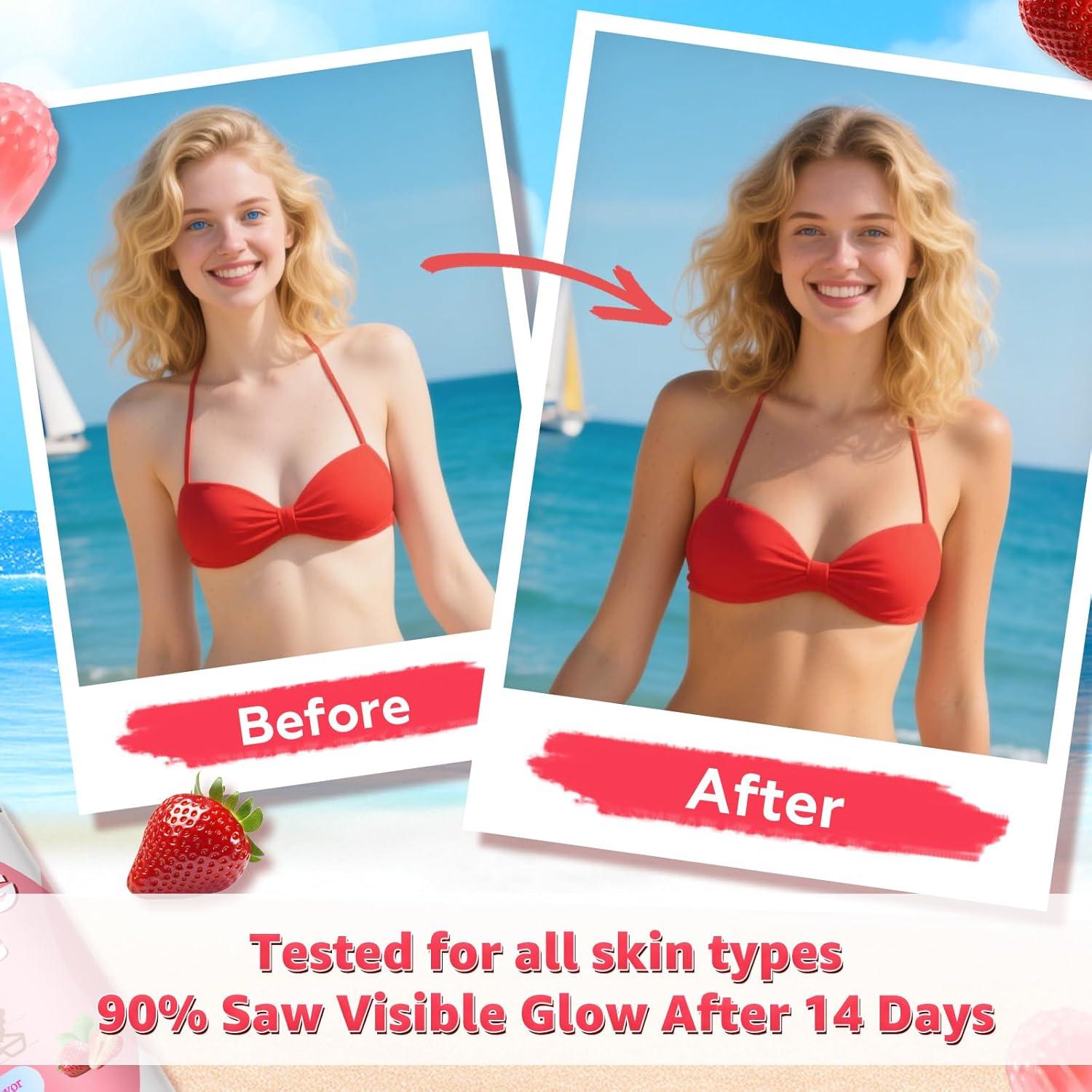 Gomitas Bronceadoras SijiGood 60 Unidades Sin Azúcar Sabor Fresa