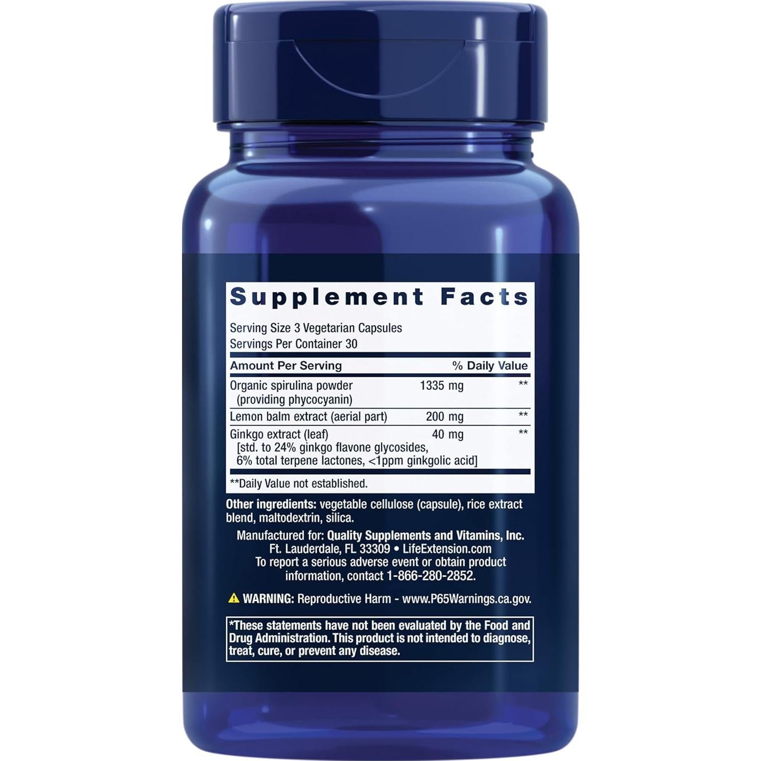 Life Extension X-R Shield 90 Cápsulas - Espirulina, Ginkgo Biloba