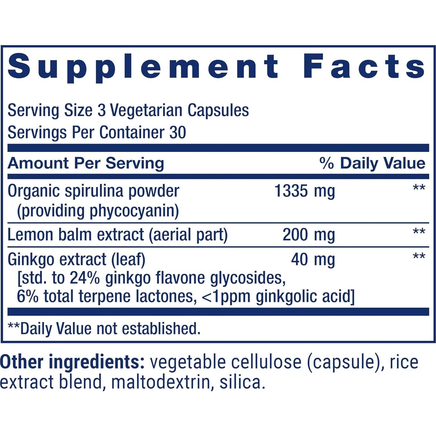 Life Extension X-R Shield 90 Cápsulas - Espirulina, Ginkgo Biloba