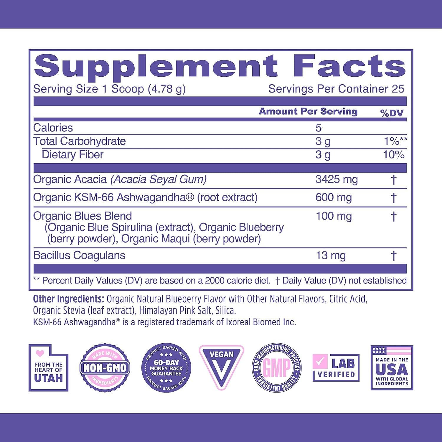 Polvo de Espirulina Azul Orgánica Zhou Nutrition 119 g - Energía Vegana