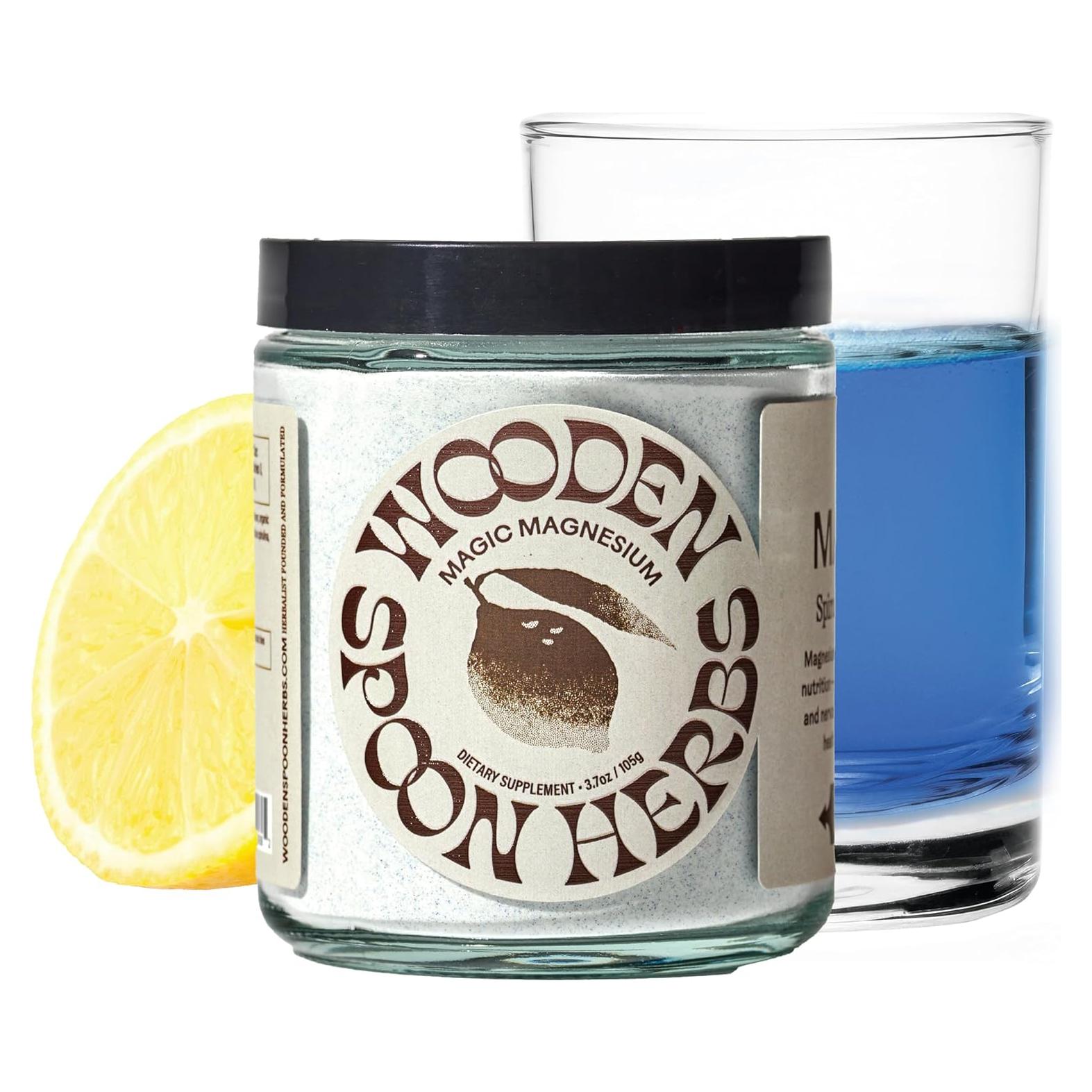 Suplemento en polvo de Magnesio Wooden Spoon 105g - Relajación y Bienestar