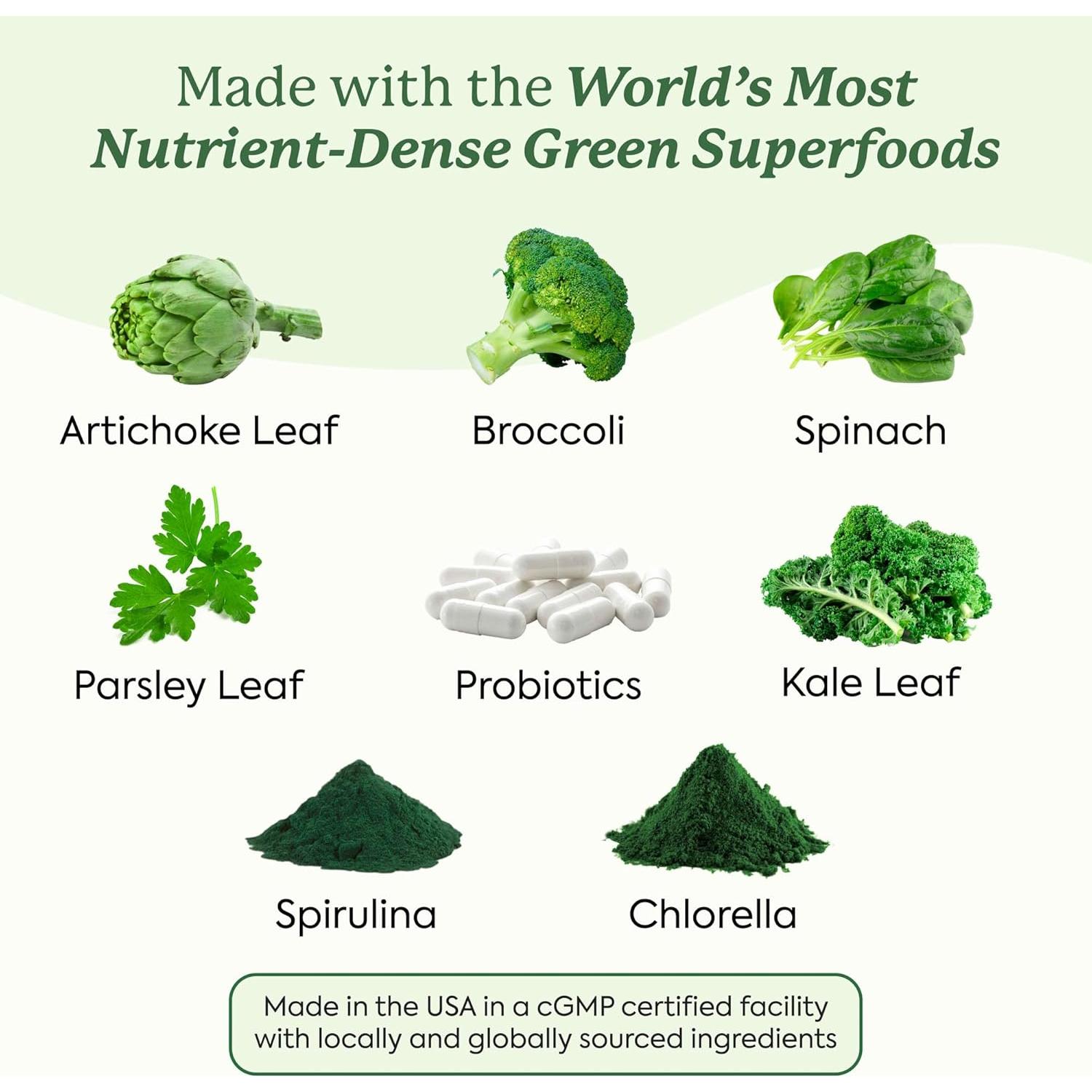 Gomitas de Verdura Plant People WonderGreens 60 Conteo Sabor Manzana