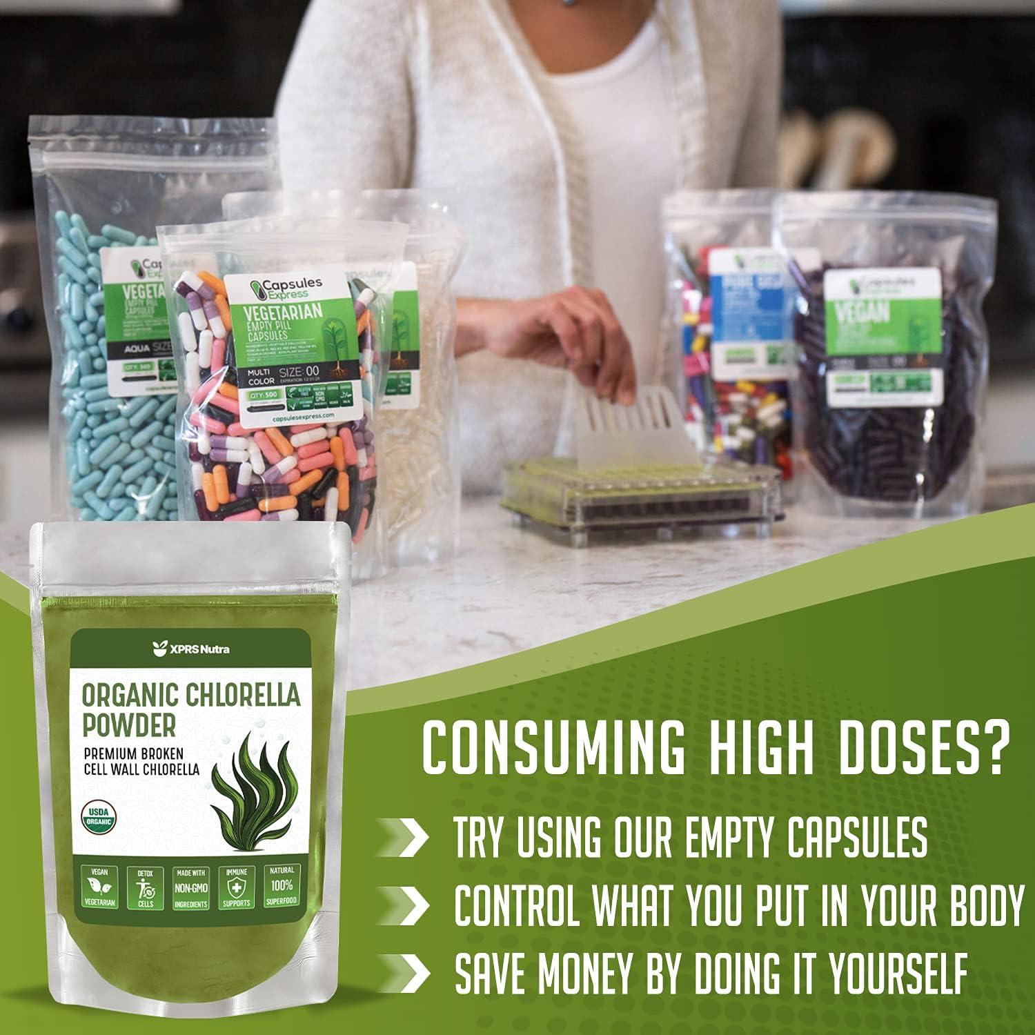 Polvo Orgánico de Clorela XPRS Nutra 453.6g - Proteína Completa