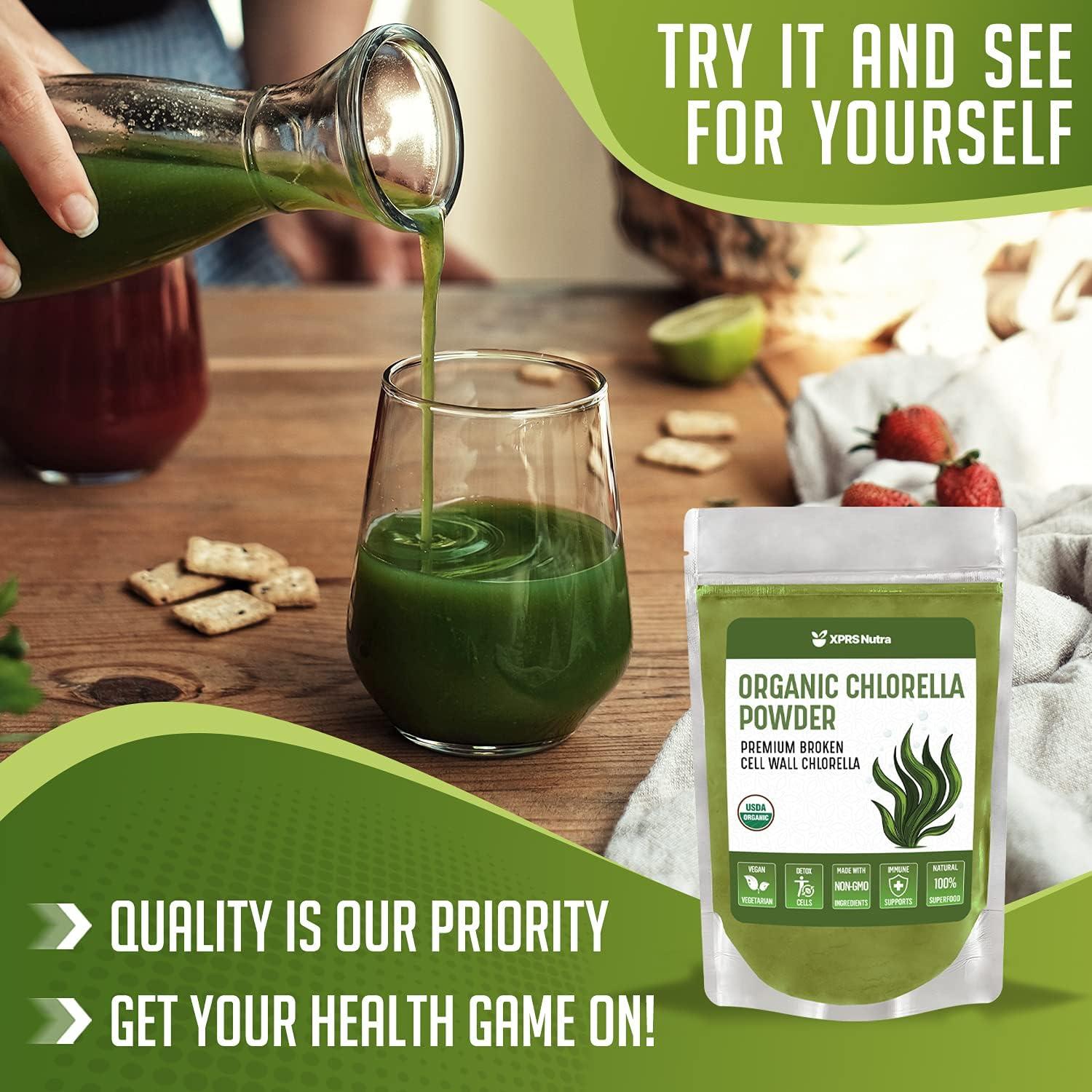 Polvo Orgánico de Clorela XPRS Nutra 453.6g - Proteína Completa